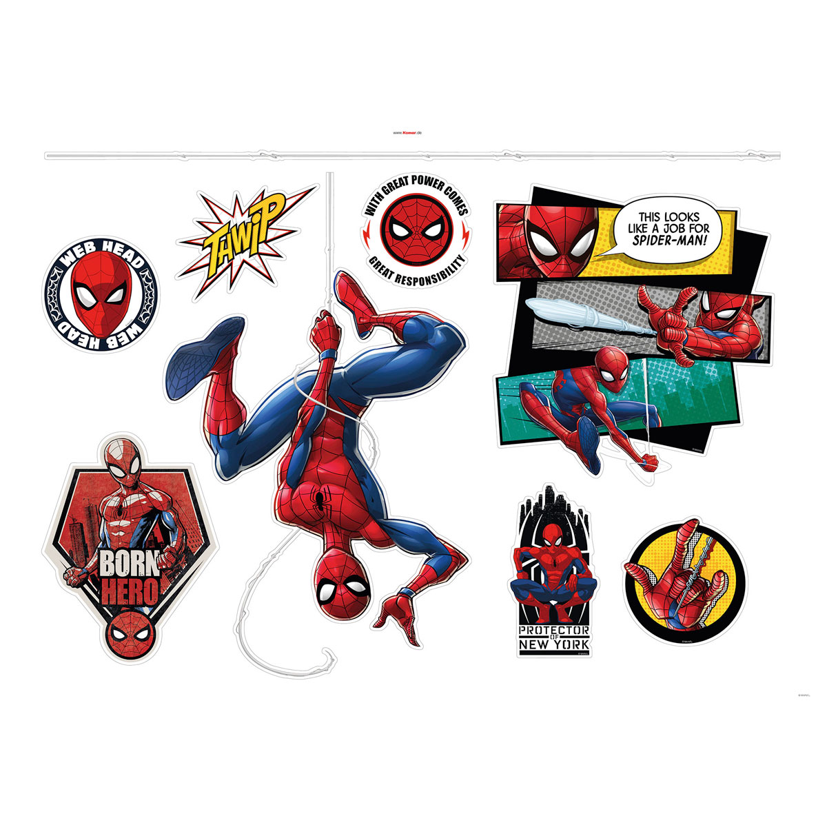 Komar  Wandtattoo Spider-Man Web Head 100x70 cm Bild 2