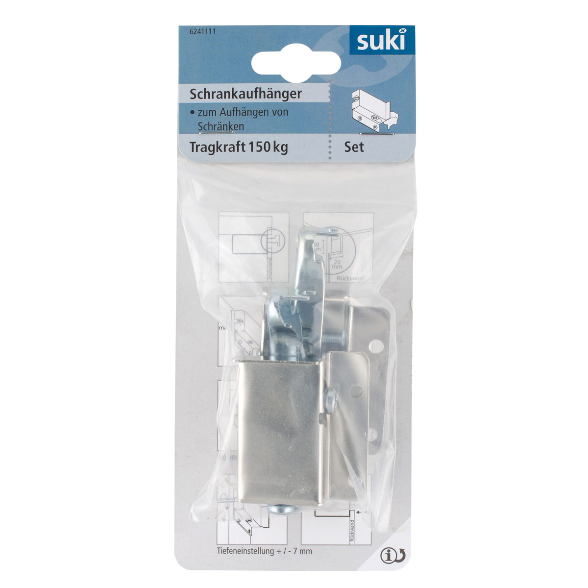 Suki Schrankaufhänger silber