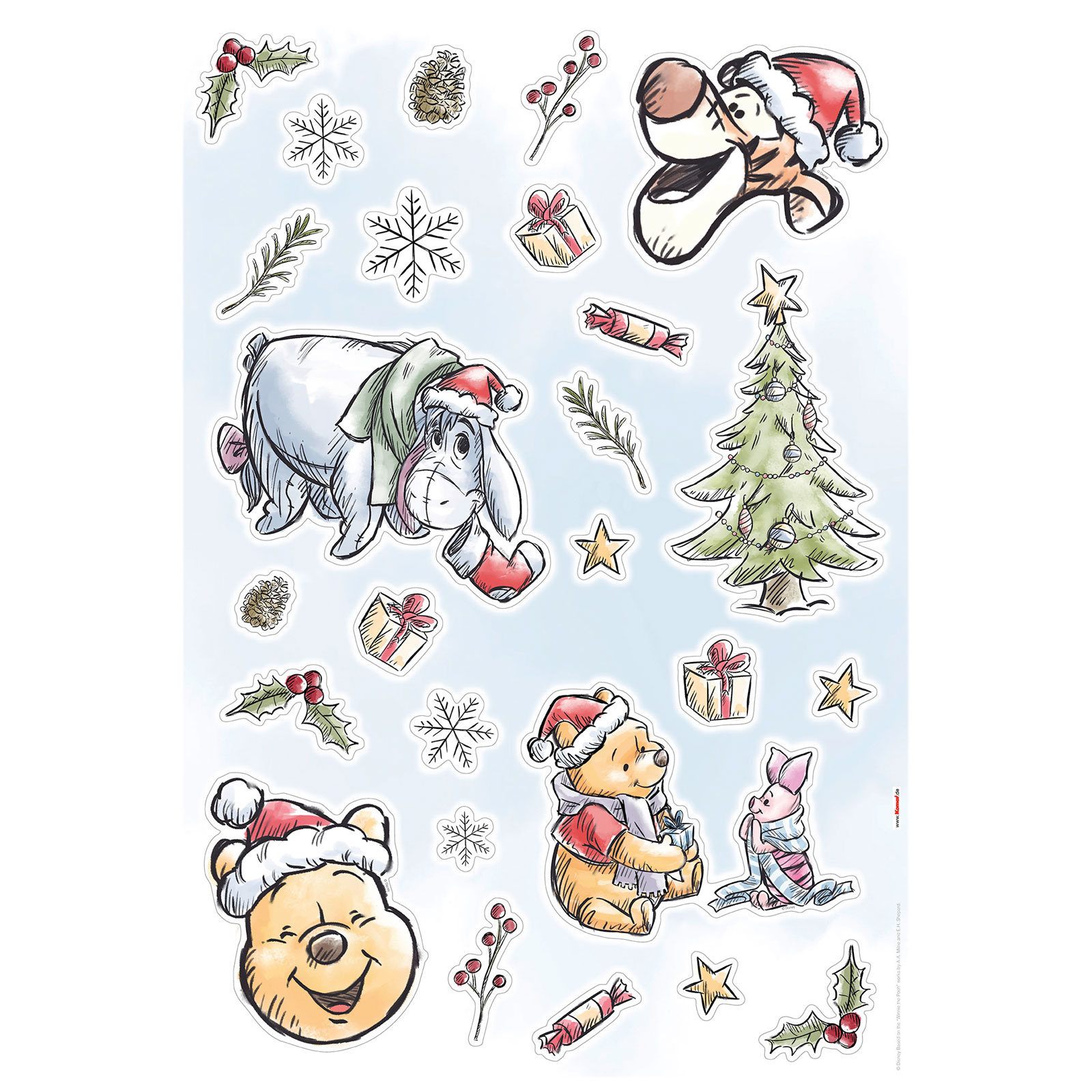 Komar  Wandtattoo Winnie the Pooh Christmas 50x70 cm Bild 2