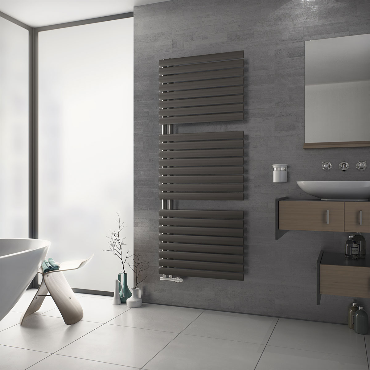 Ximax  Badheizkörper Fortuna-Open 1802 x 600 mm 980 Watt 50 mm Anschluss Anthrazit