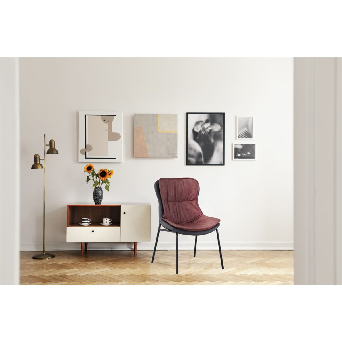 Stuhl Brady 225 marone grau Bild 4