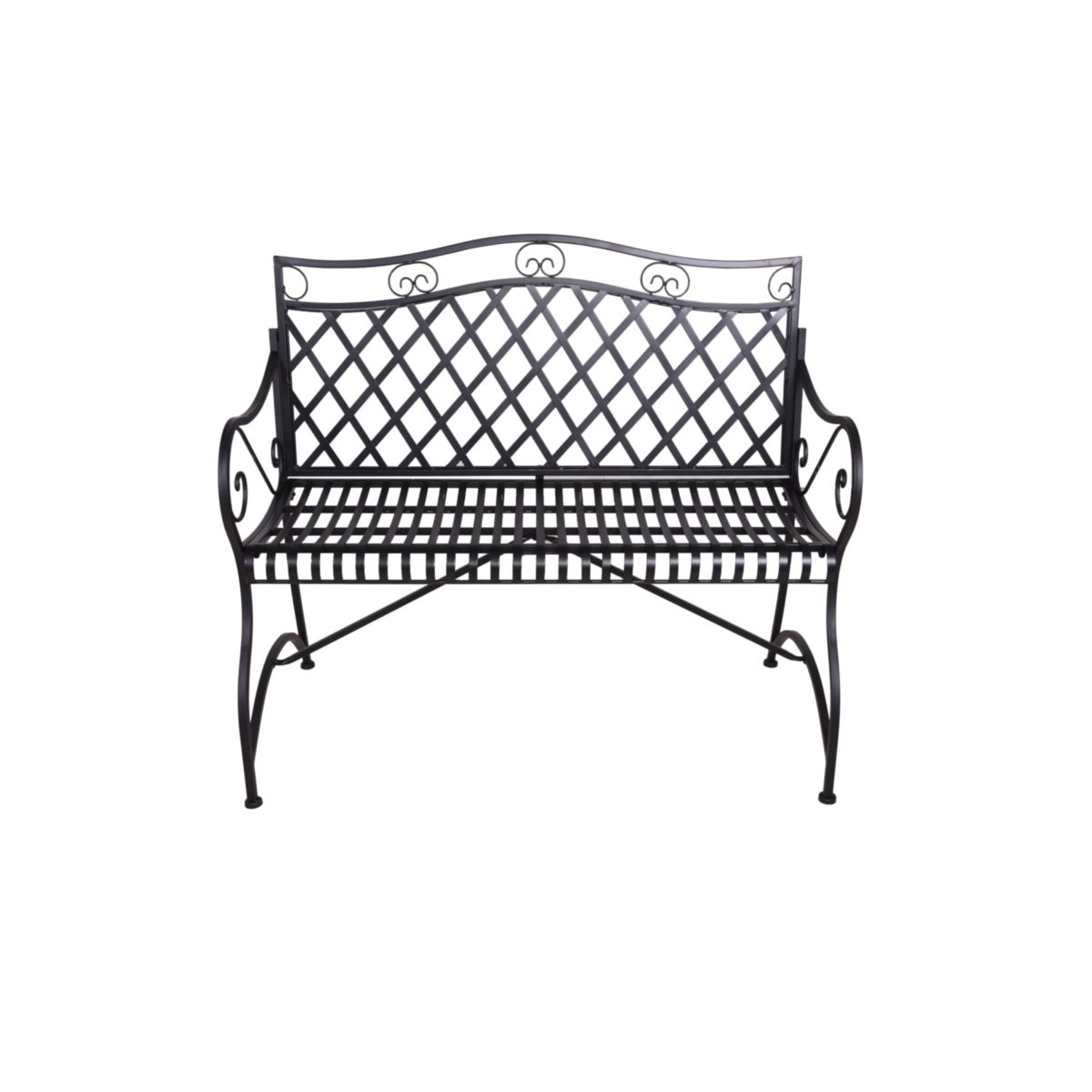 Garden Pleasure Gartenbank PORAK Stahl, pulverbeschichtet, matt-schwarz Bild 2