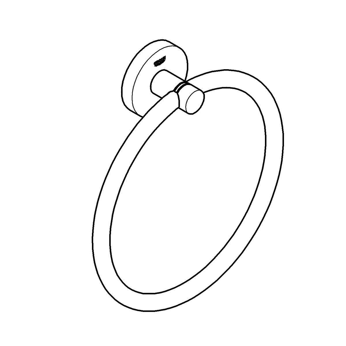 Grohe Handtuchring Essentials silber Durchmesser 18 cm Bild 6