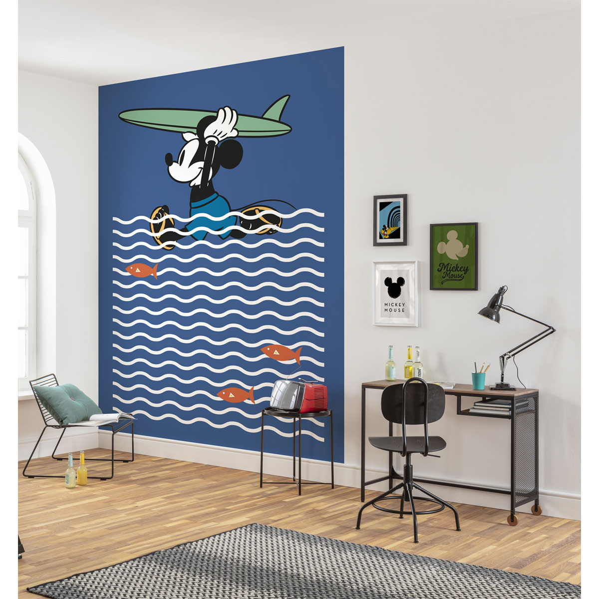 Komar  Vlies Fototapete Mickey gone Surfin' 200x280 cm