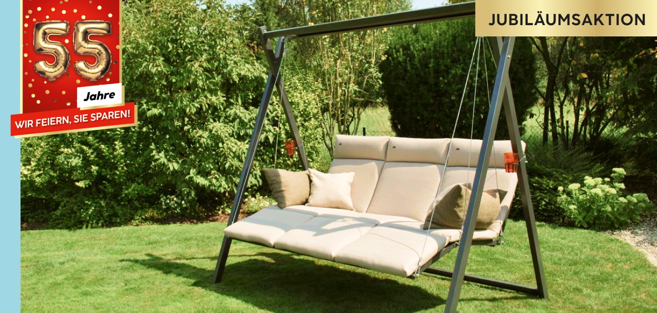 Hollywoodschaukel im Garten