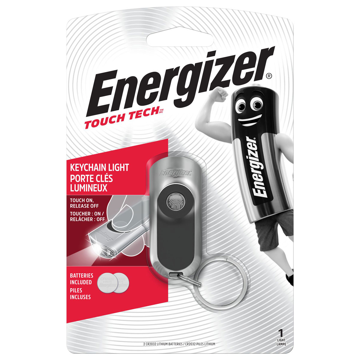 Energizer LED-Taschenlampe Keychain silber