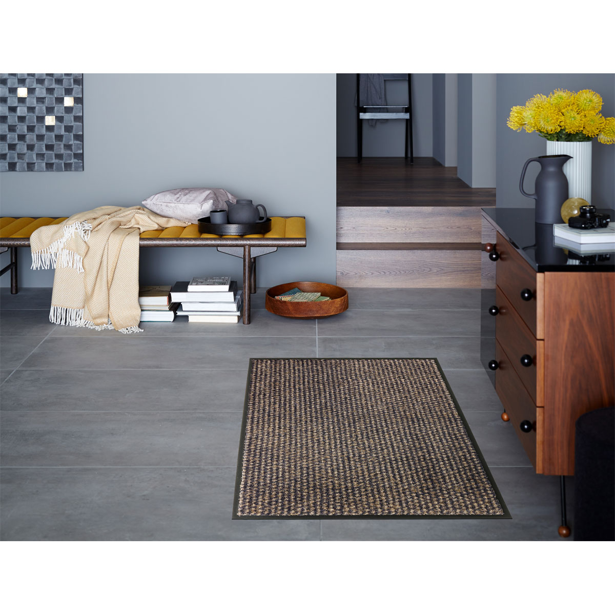 Schöner Wohnen  Schmutzfangmatte „Miami“, Punkte anthrazit-taupe, 67x100 cm Bild 3