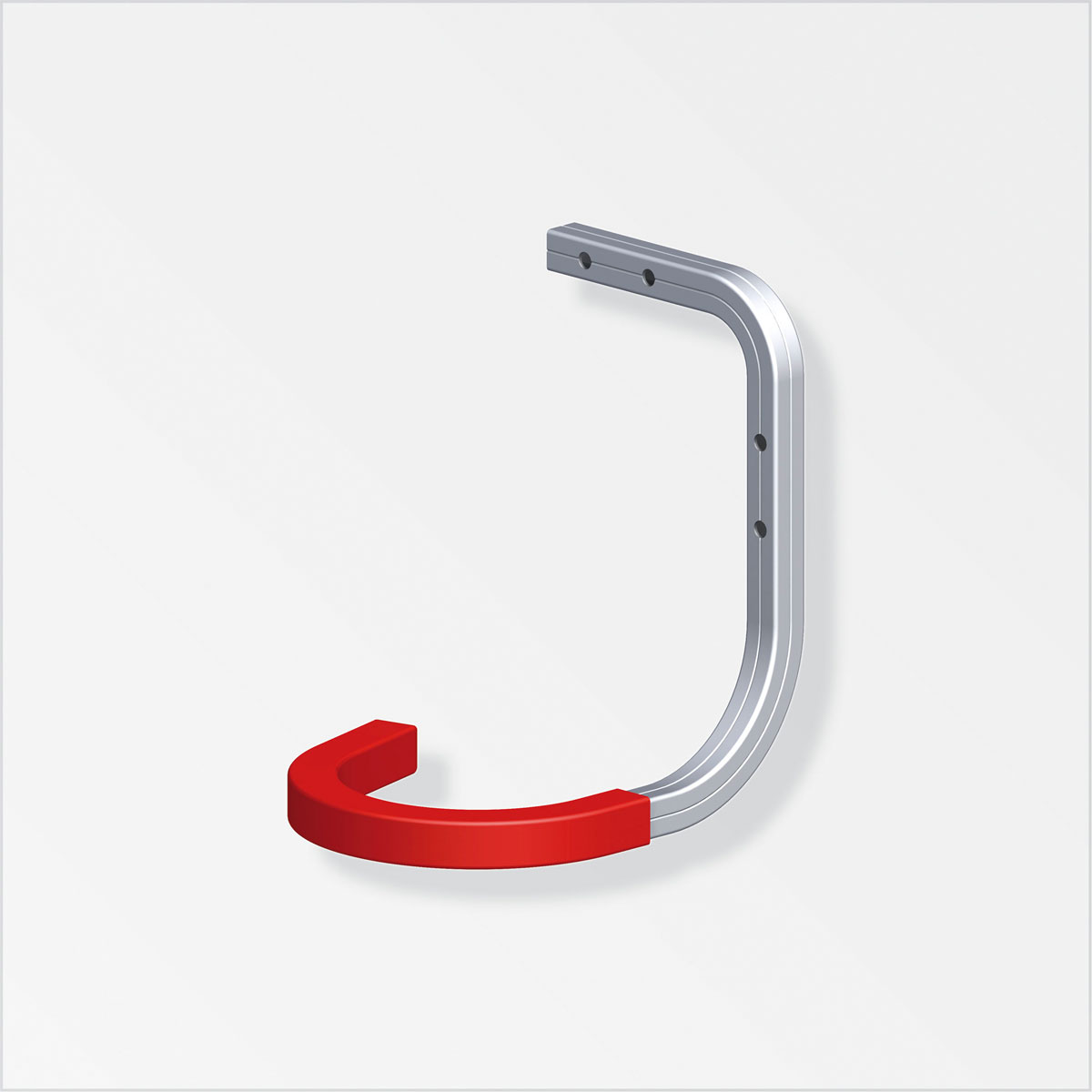 MyTool Wand- und Decken-Fahrradhaken 150 mm gummiert rot