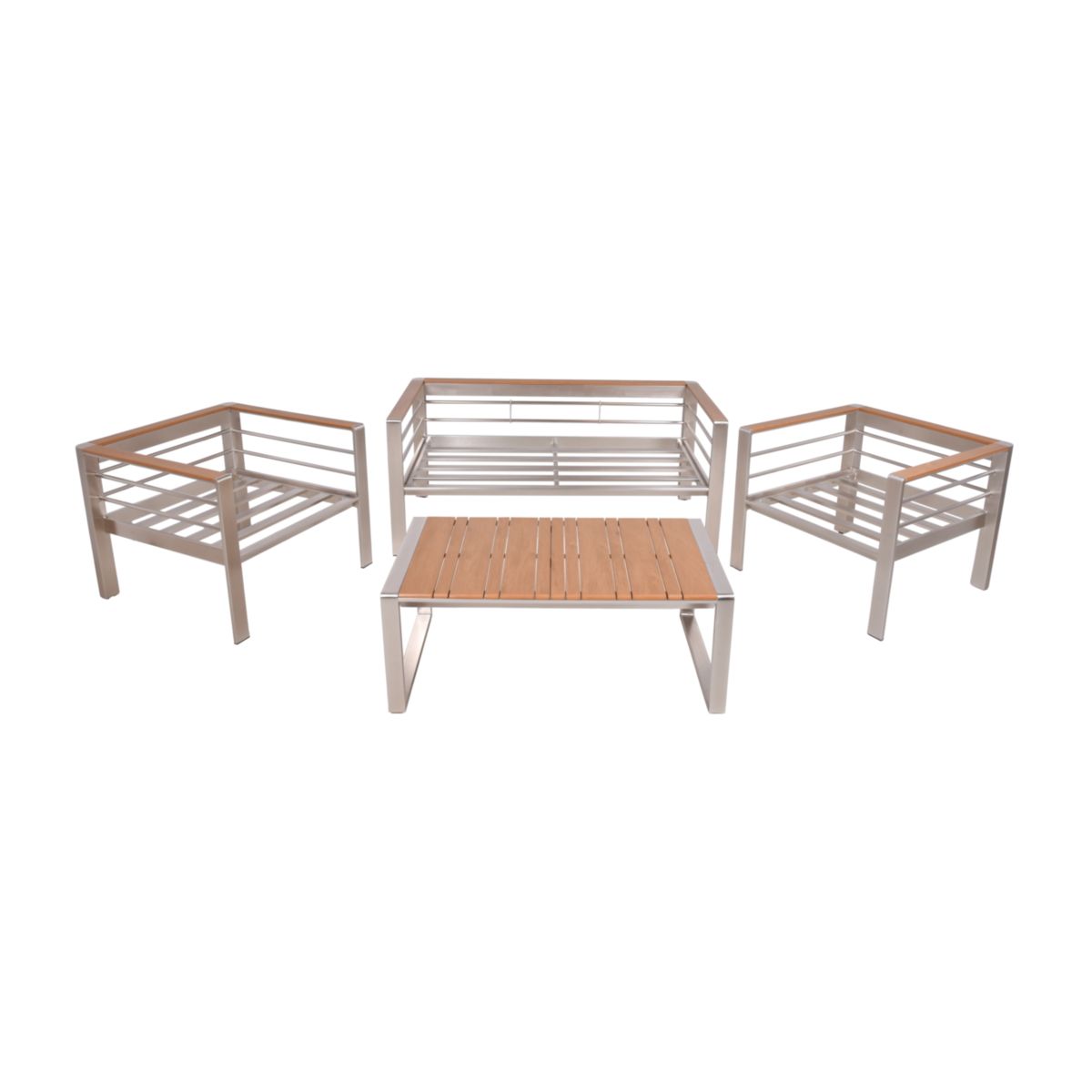 Garden Pleasure Lounge-Set FLORENCE, 4-tlg. Aluminiumrahmen, chamagner, Non-Wood Bild 2