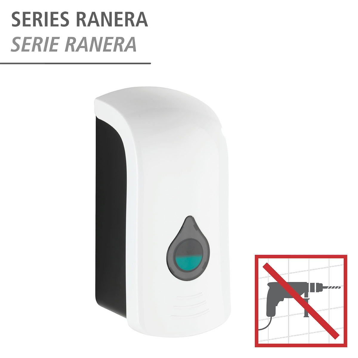 Wenko  Desinfektionsmittel-Spender Ranera L Weiß Seifenspender und Desinfektionsspender Füllmenge 740 ml Bild 2