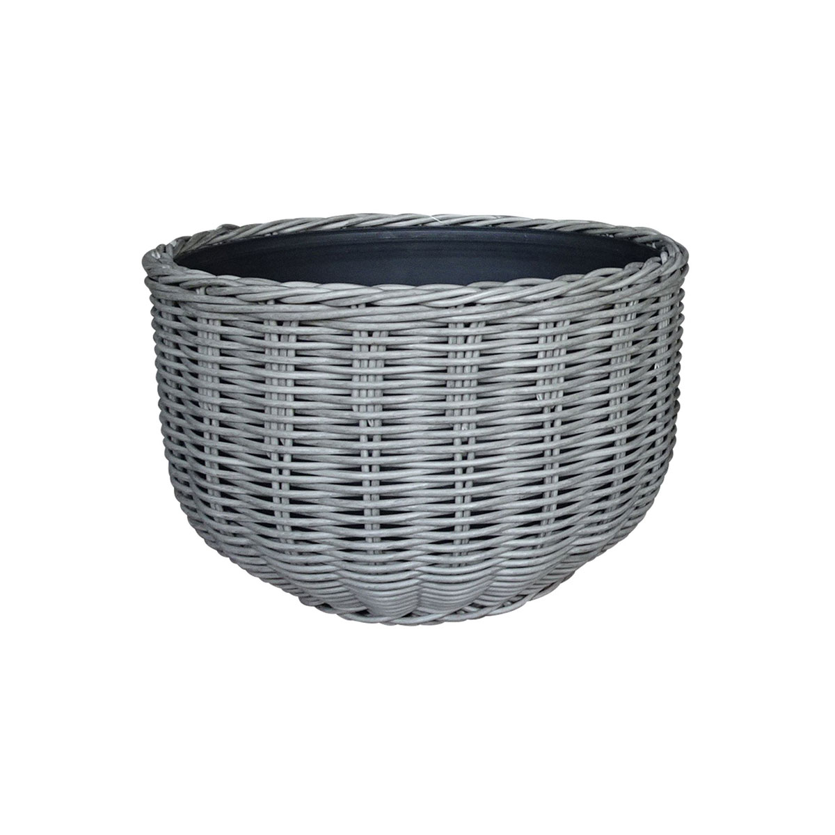 Haveson Topf Polyweide hoch grau Durchmesser 30 x 22 cm