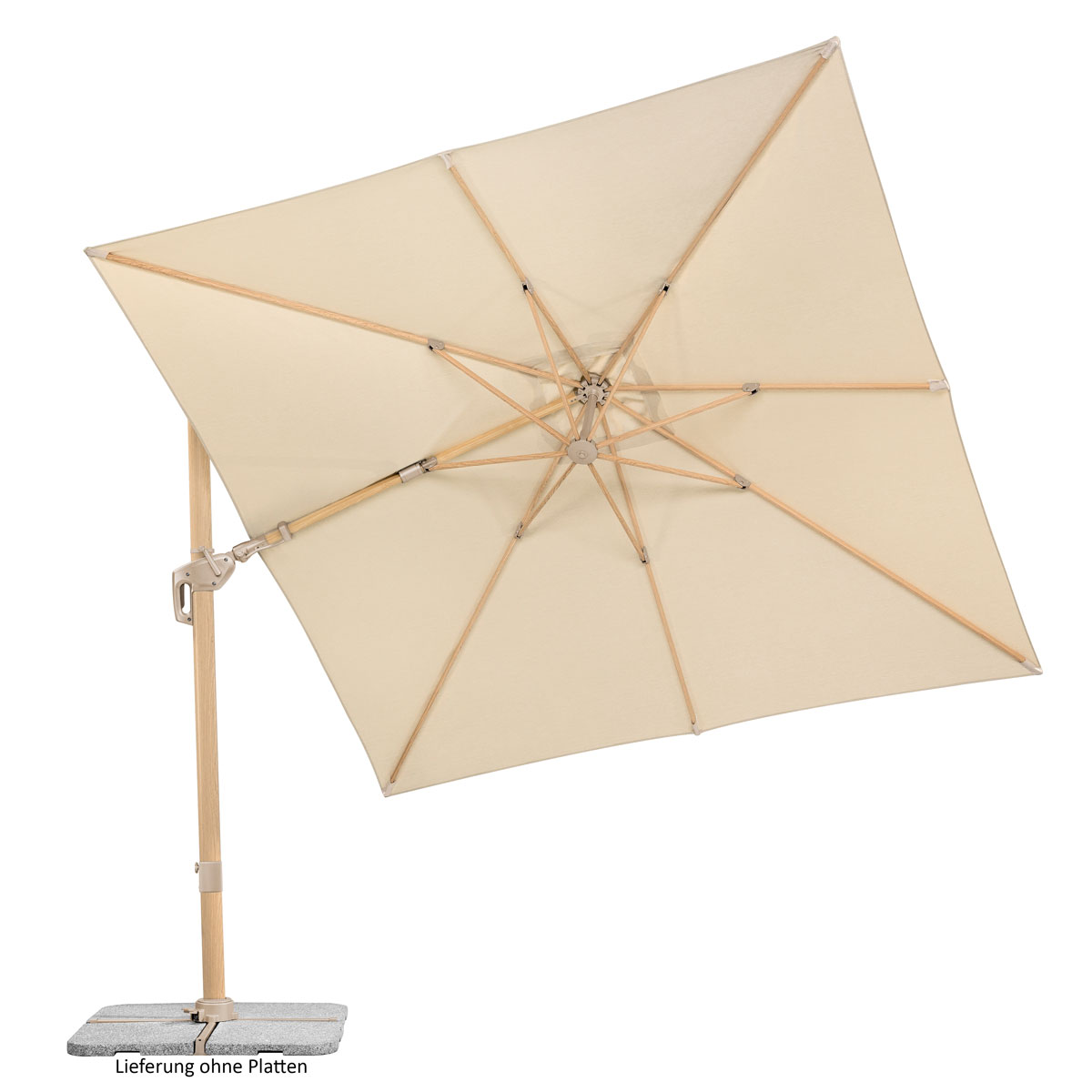 Schneider Schirme Ampelschirm Rhodos Twist Loft natur ca 300 x 300 cm Bild 1