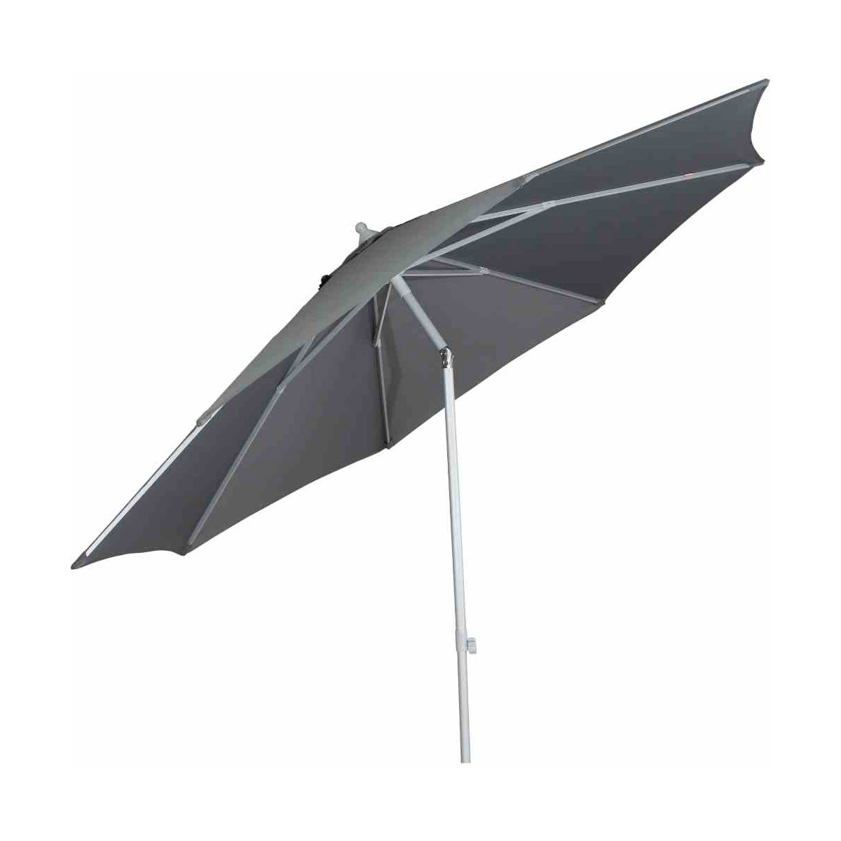 Siena Garden Mittelstockschirm Alu-Push Pro Durchmesser 300 cm silber/grau Bild 1