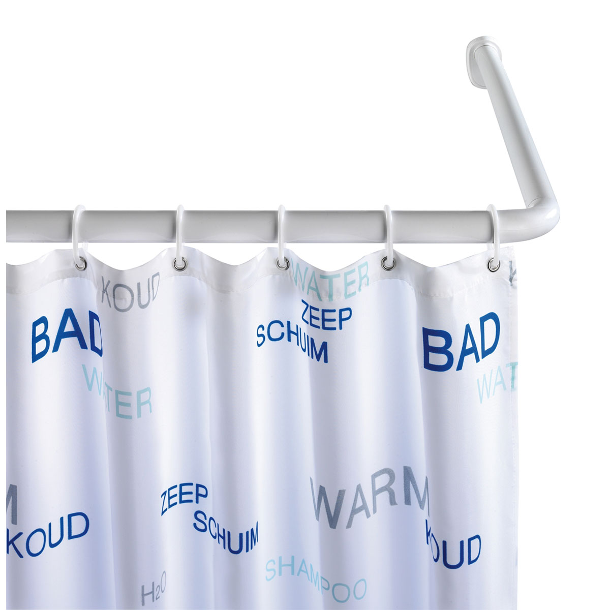 Wenko  Winkelstange Universal extra stark Weiß variabel 25 mm Bild 3