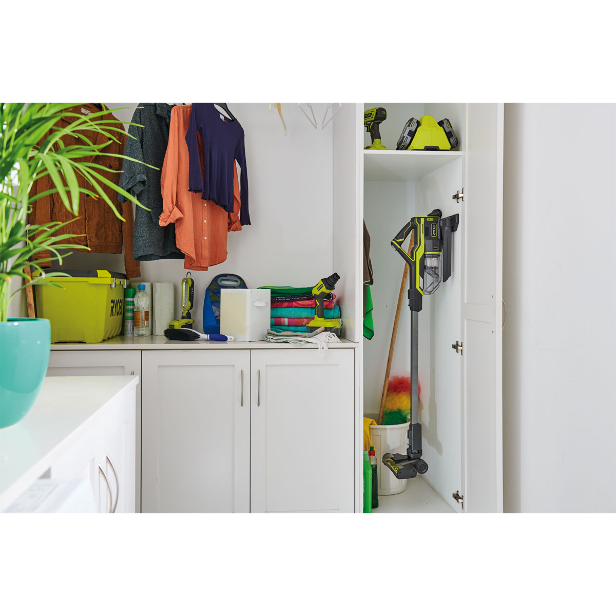 Ryobi  18V Akku-Bodenhandsauger-Set R18SV7-140G 95 AirWatt Saugleistung inkl 4,0 Ah Akku u Ladegerät Bild 3