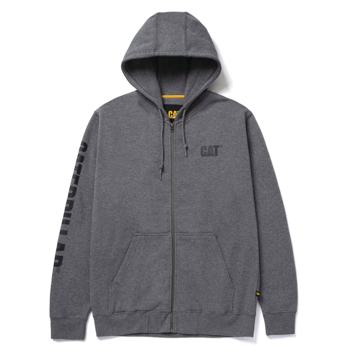 CAT Zip Hoodie Banner Gr. XL dunkelgrau