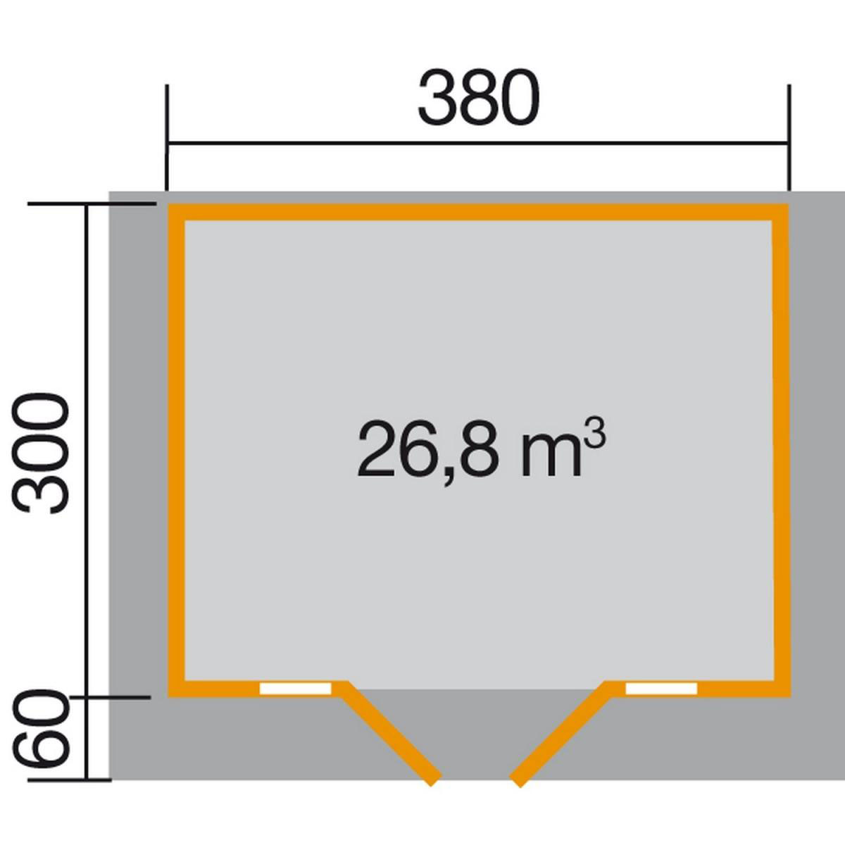 Weka Weekendhaus 137 Größe 1/2 380 x 300 x 262 cm Bild 3