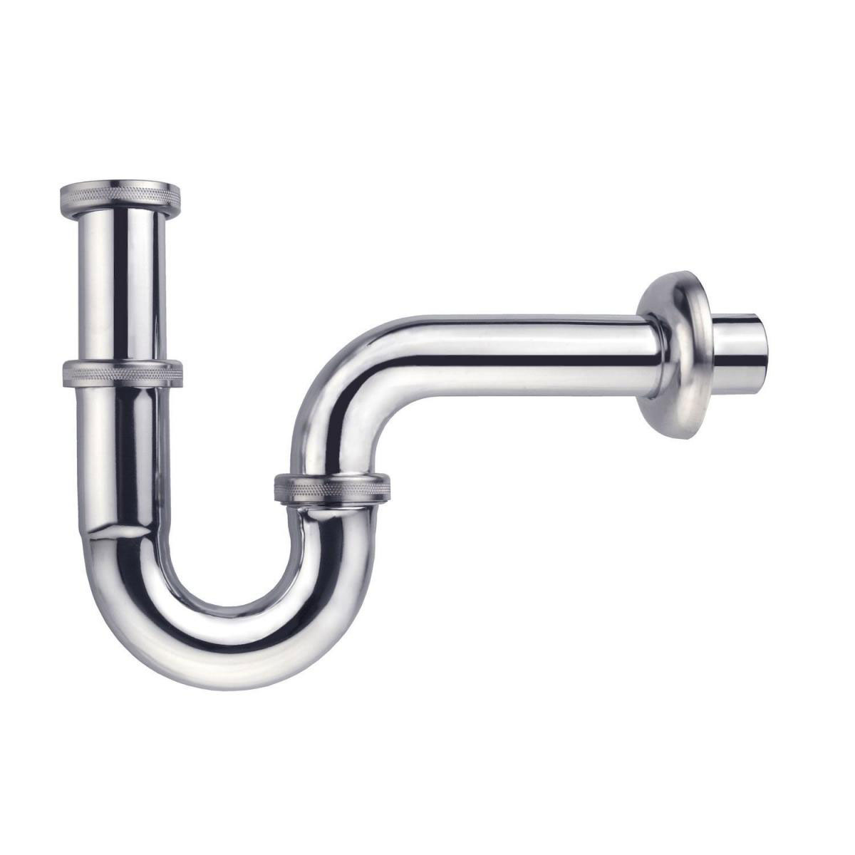 Röhren-Geruchsverschluss 1 1/4" chrom 120 mm