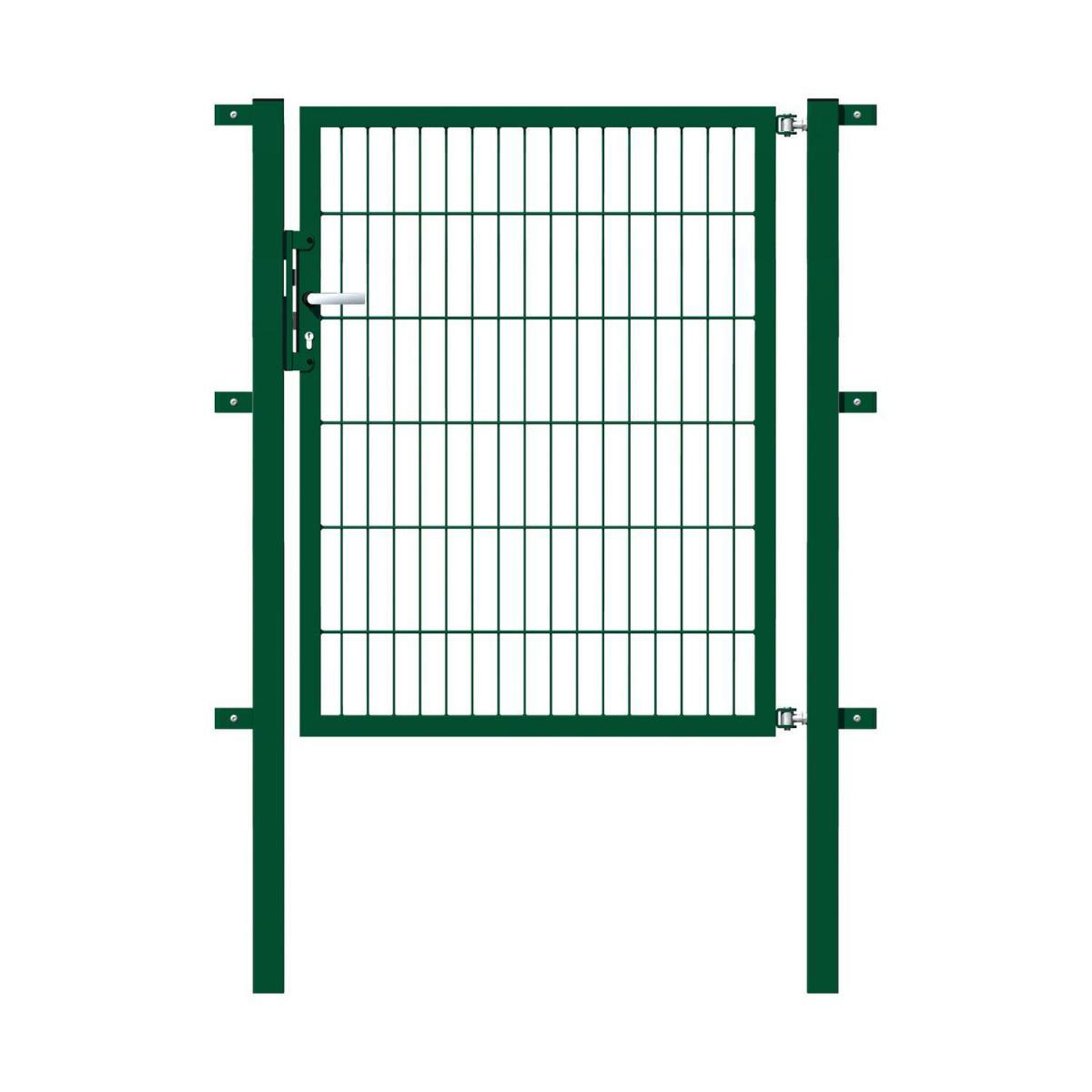 GAH Alberts Stabgitter-Einzeltor grün-feuerverzinkt 1000 x 1200/1700 mm zum Einbetonieren