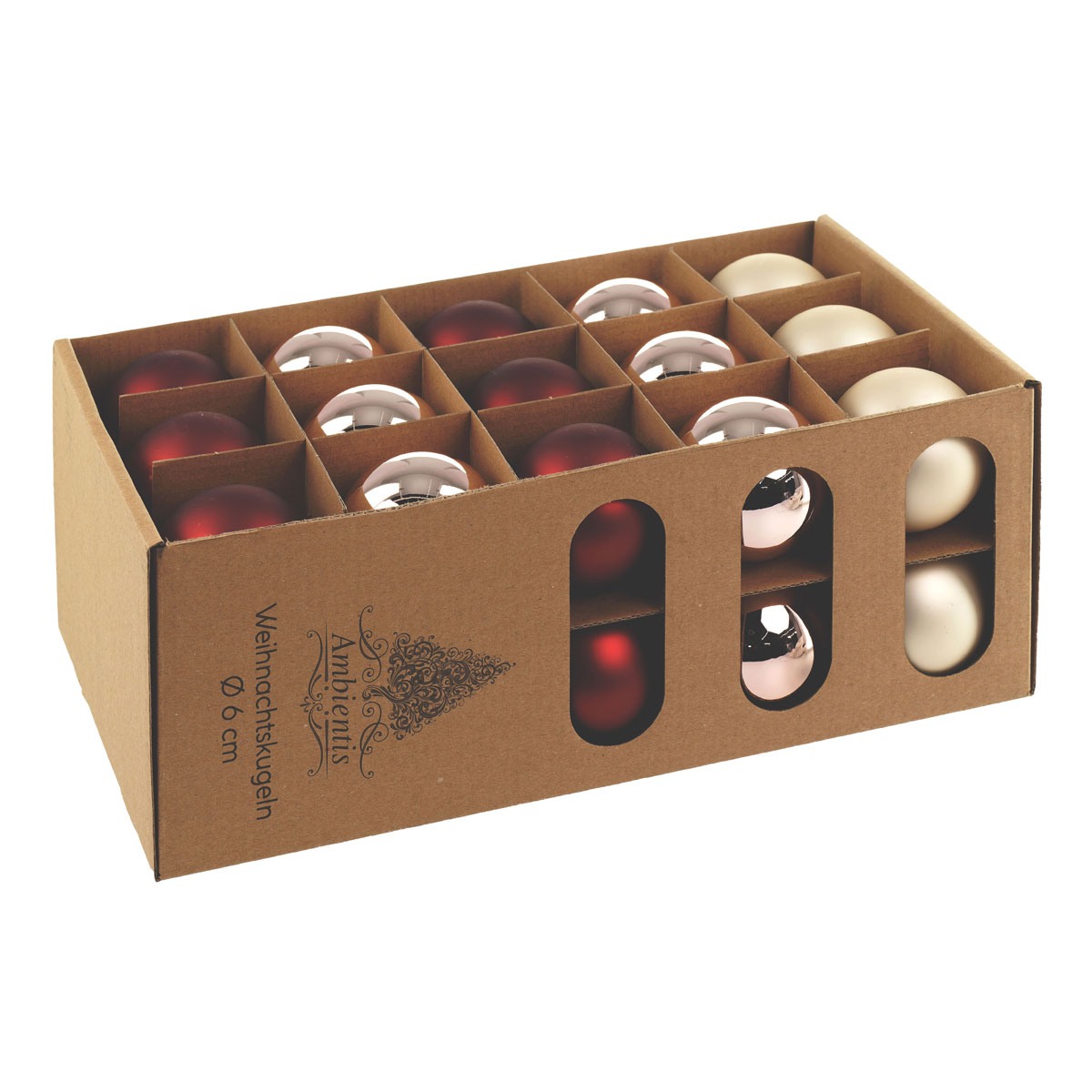 Ambientis Glaskugeln 6 cm altrosa Mix Bild 2