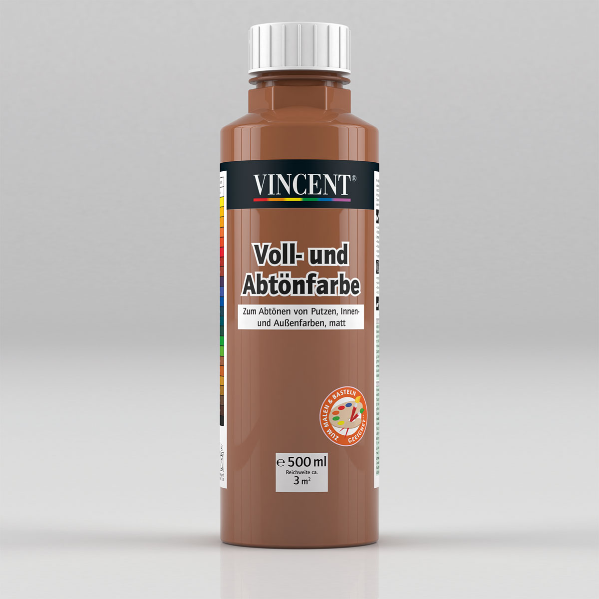 Vincent Voll- und Abtönfarbe kupferbraun 0,5 L Bild 1