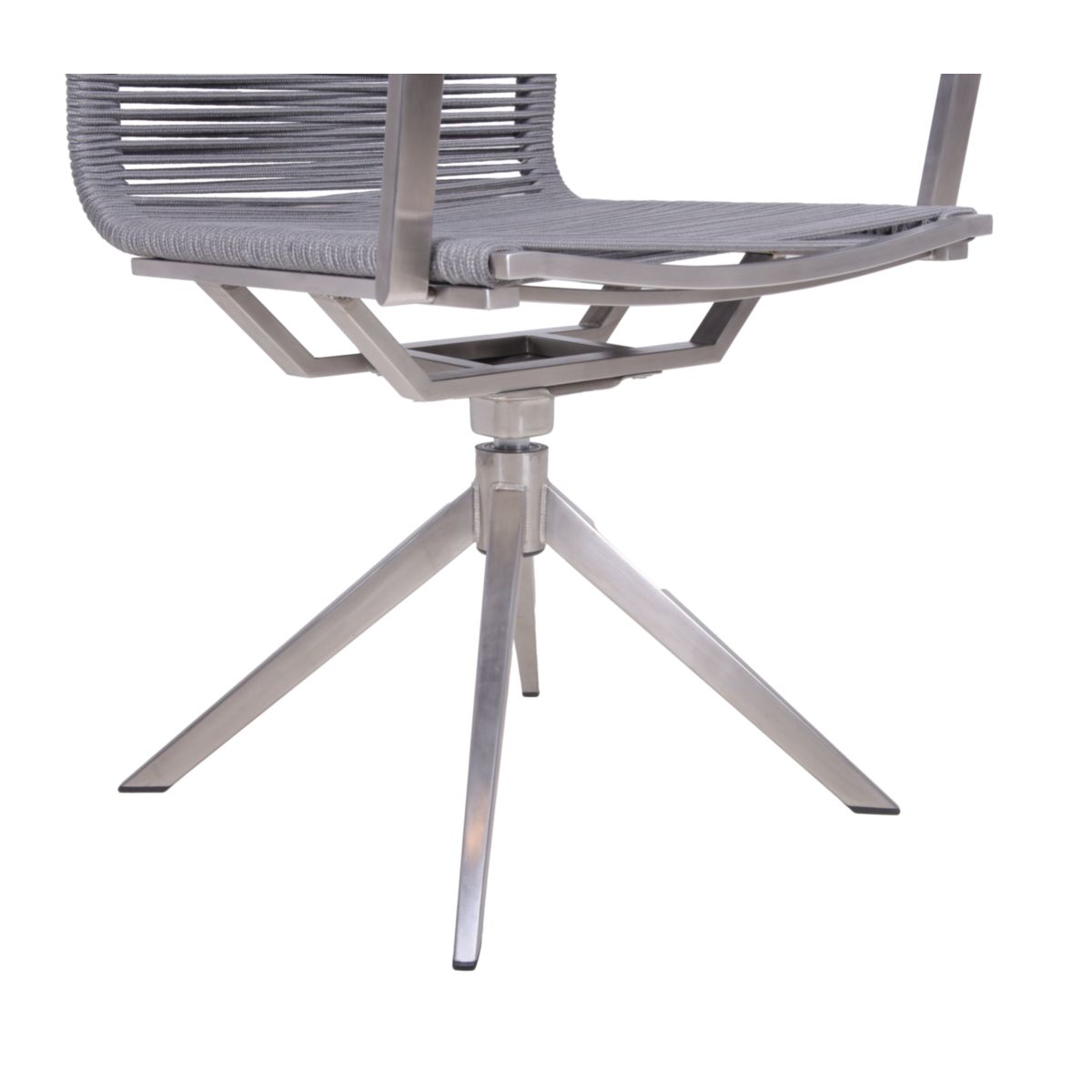 Garden Pleasure Drehstuhl RUBIERA, 2er Set Edelstahl, Olefin Seil, Teak FSC 100% Bild 6