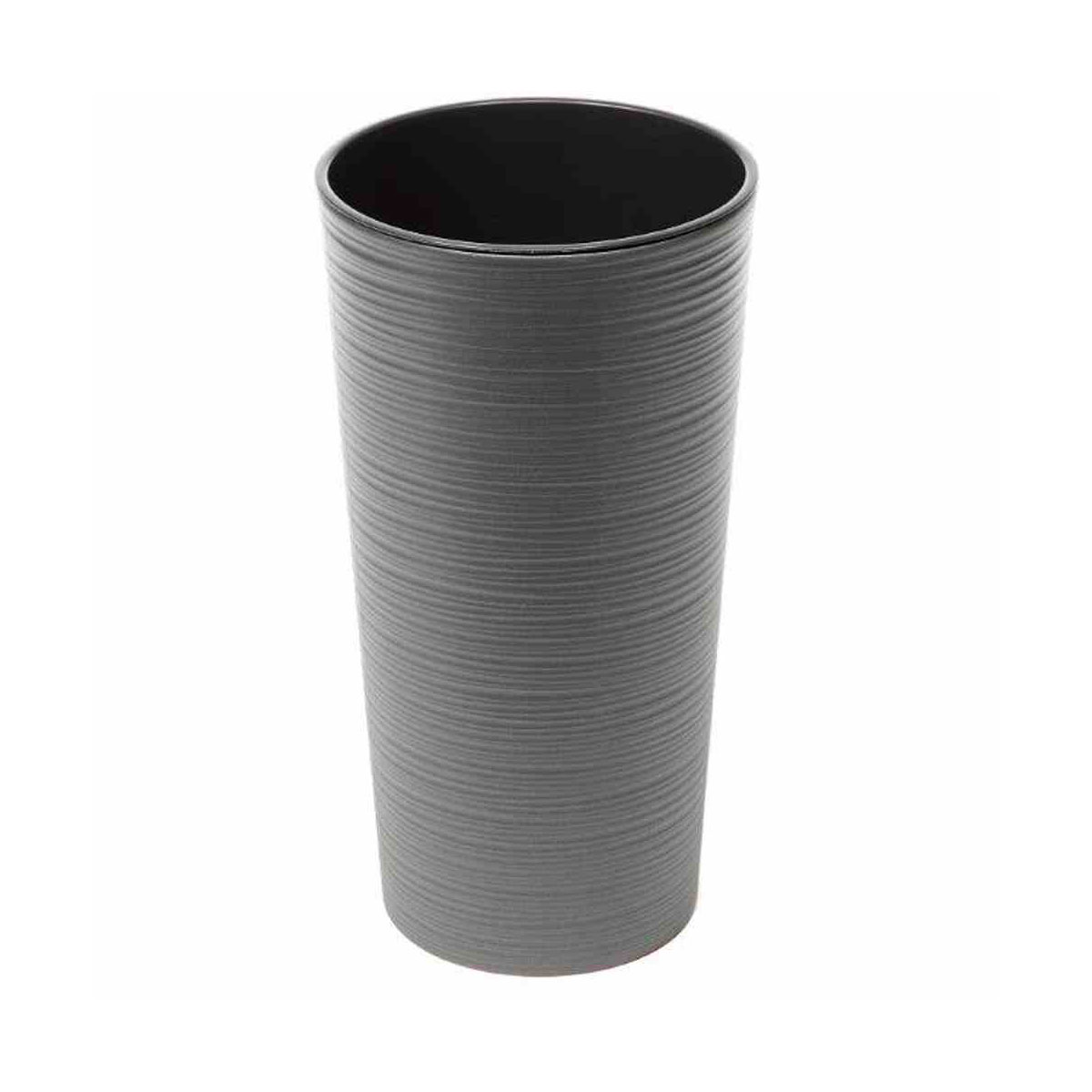 Siena Garden Pflanzgefäß Locon Durchmesser 25 x 46,5 cm graphit Rillenoptik