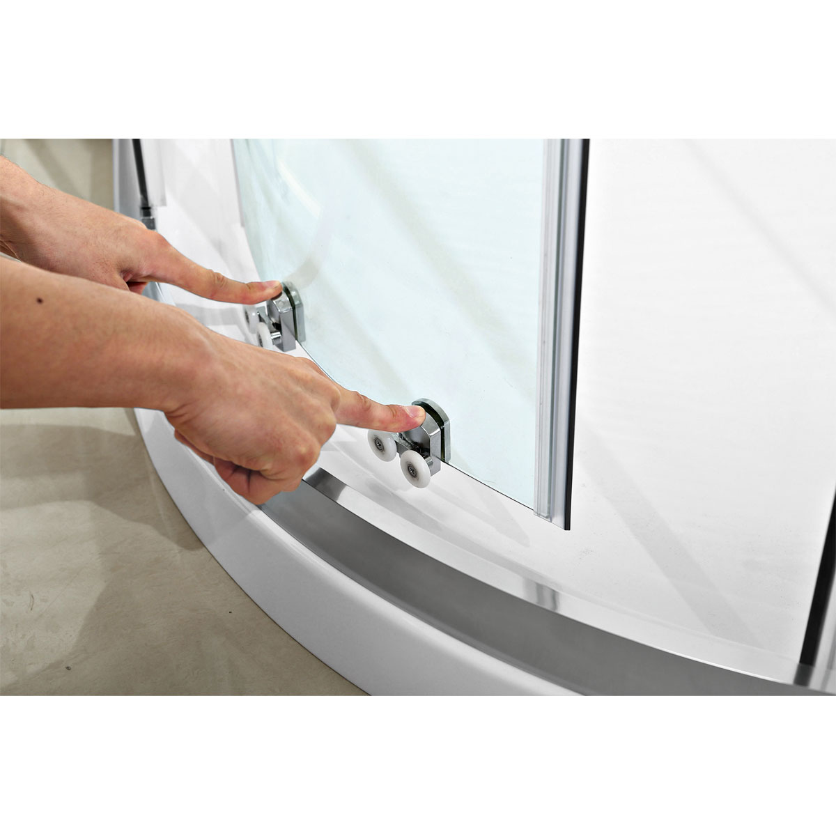 Valblue Runddusche Ronda für Duschwanne mit 550 mm Radius chromoptik Bild 2