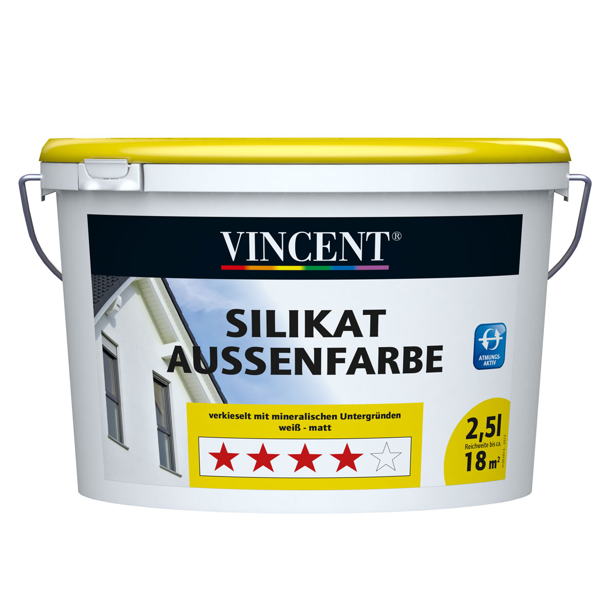 Vincent  Wand- und Deckenfarbe Silikat Aussenfarbe MIX IT! 2,5 l