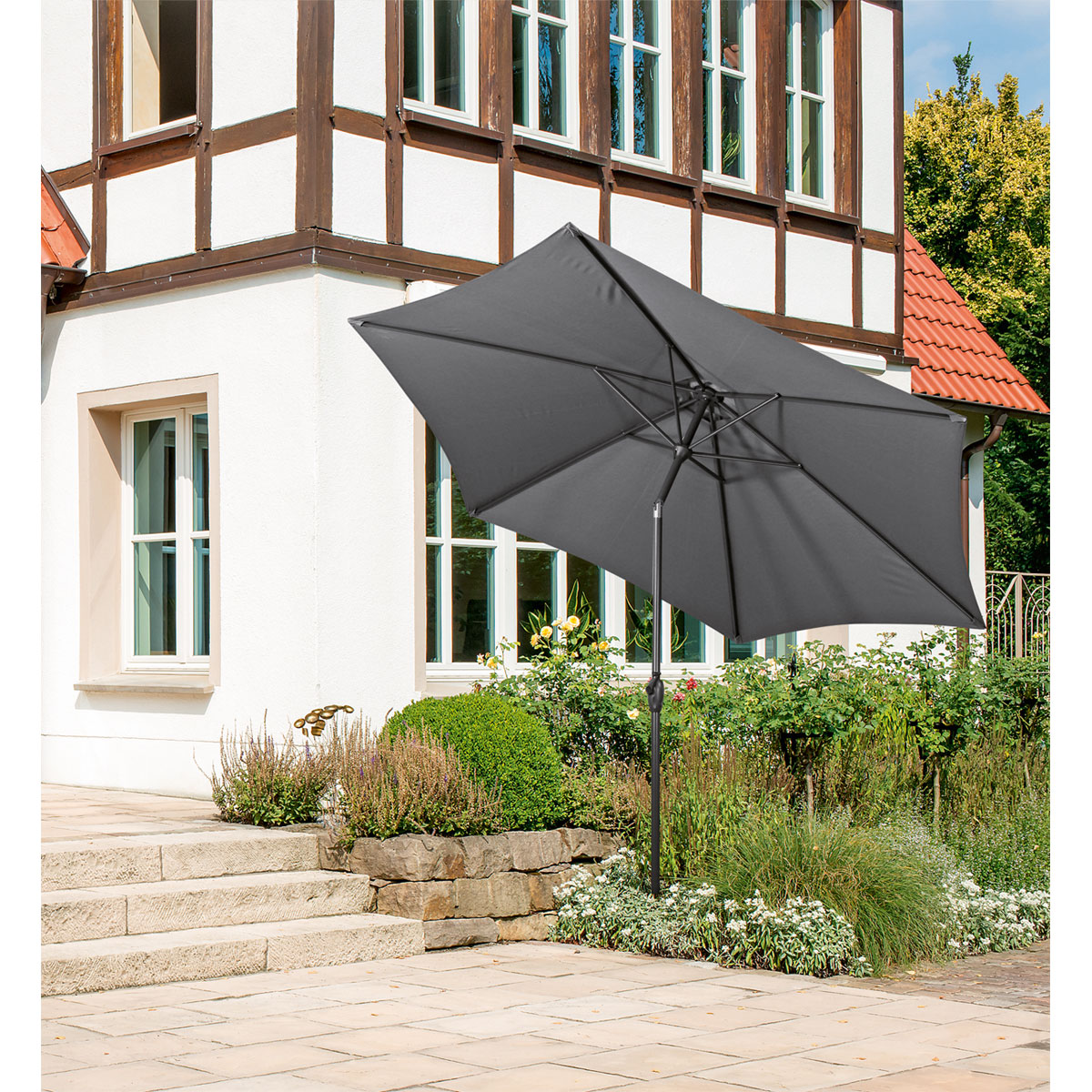 Haveson Marktschirm Lucca Anthrazit 3 m Bild 3