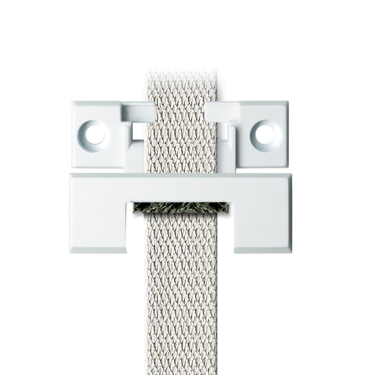 Schellenberg Gurtführung Duo eckig mit Bürste für 14-23 mm Gurtband weiß Bild 1