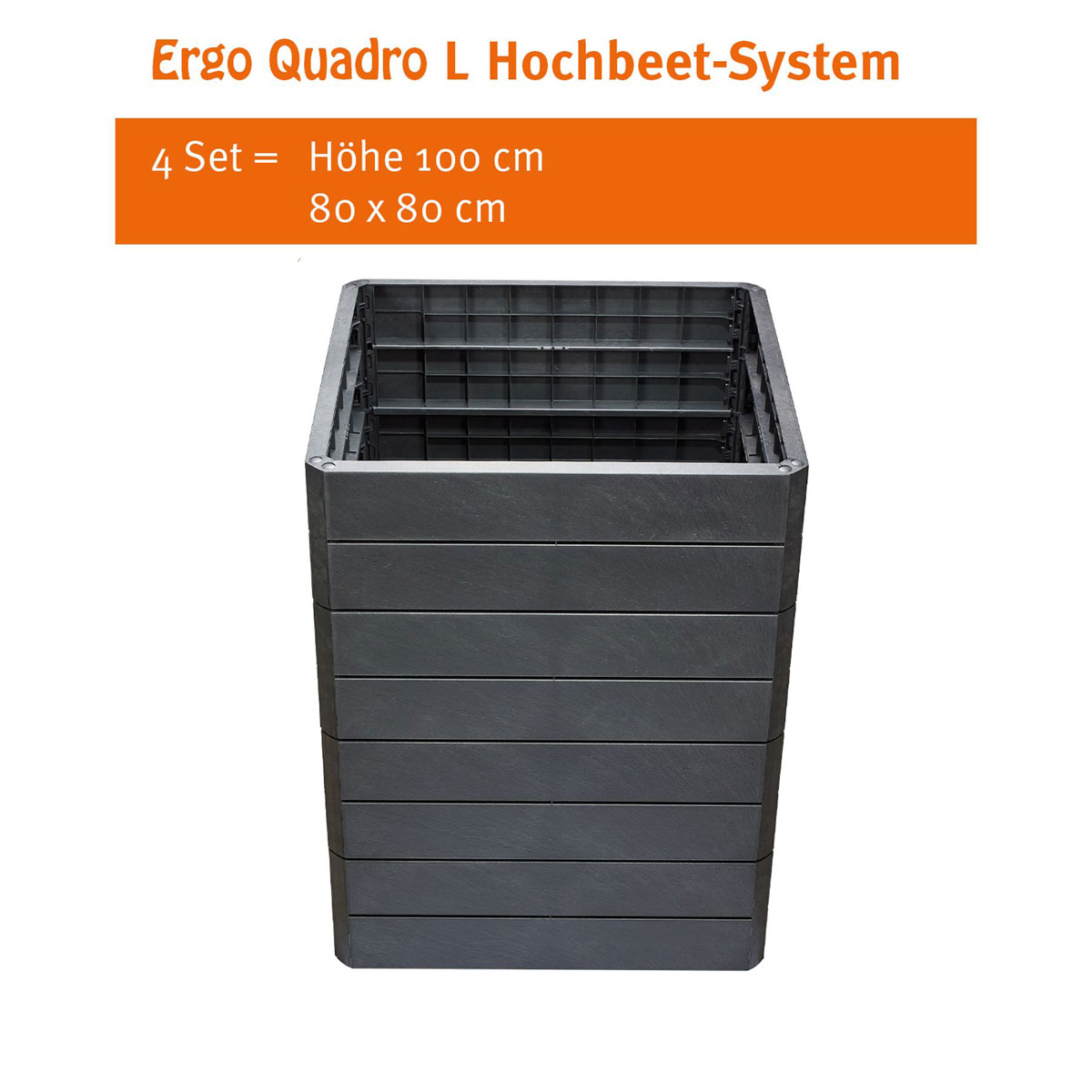 Garantia Hochbeet-System Ergo Quadro Größe L grau Bild 4