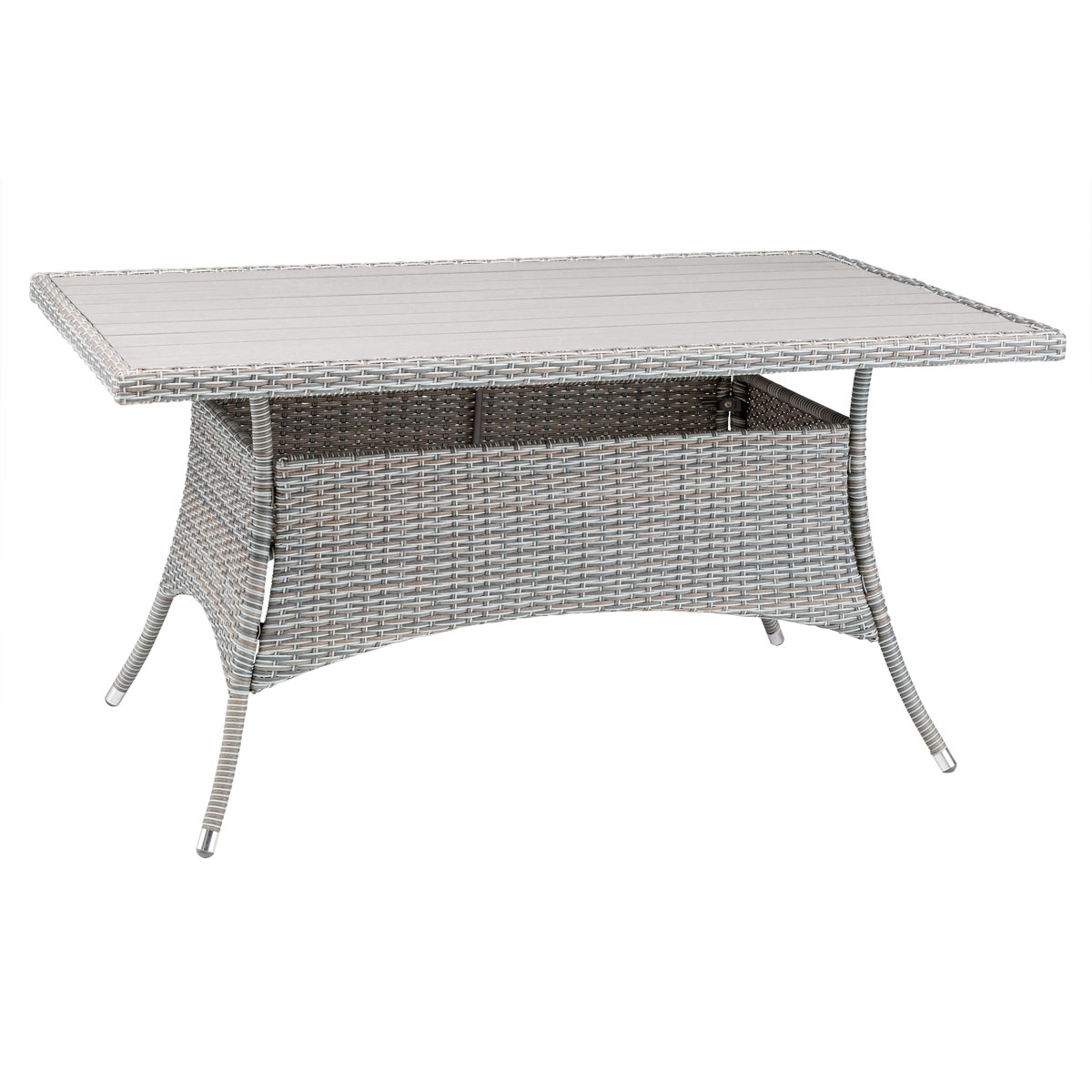 Haveson Gartentisch Milano grau-meliert 150 x 75 x 90 cm