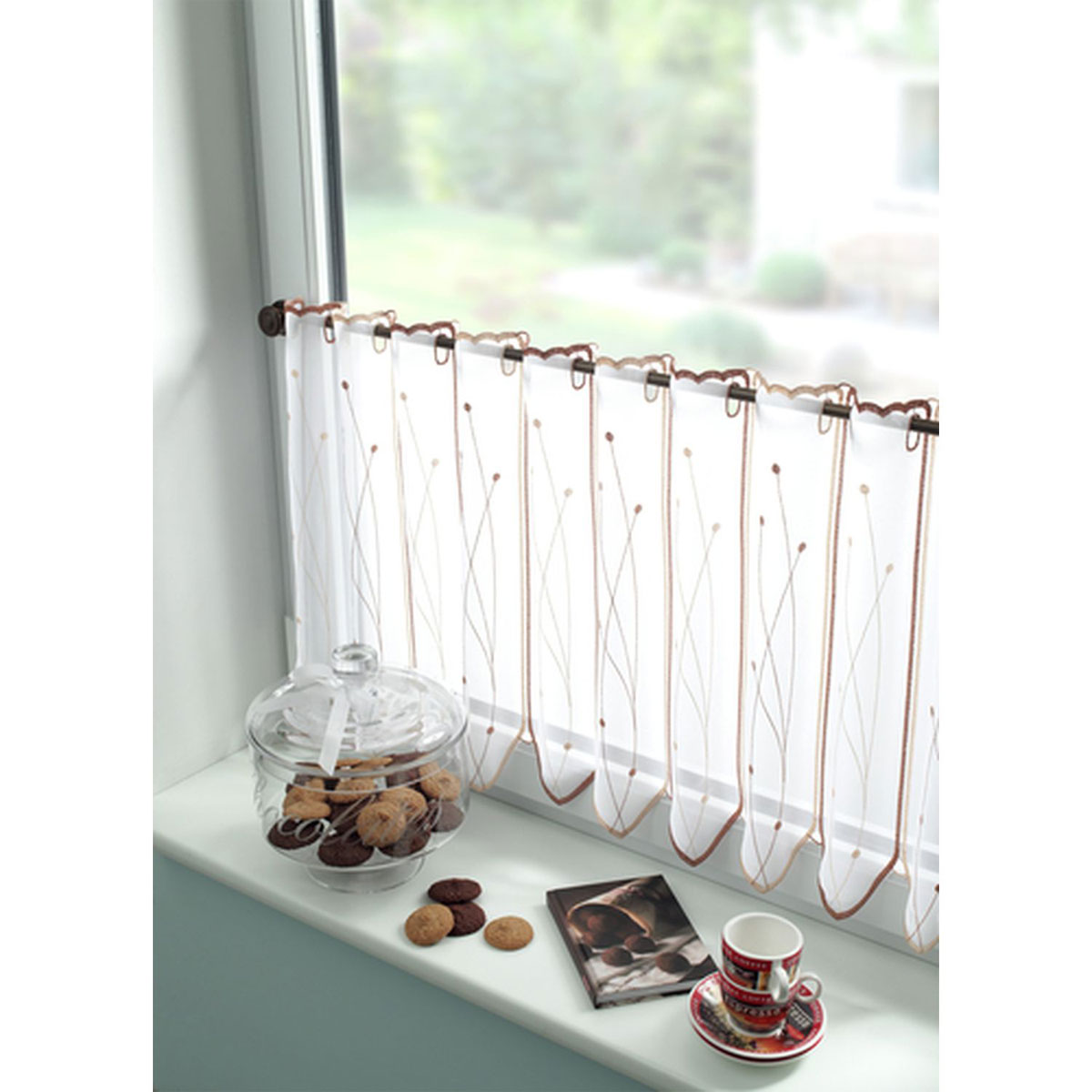 Gardinia Vitragestange Montana Durchmesser 11 mm 120 cm Kiefer/Natur Bild 2