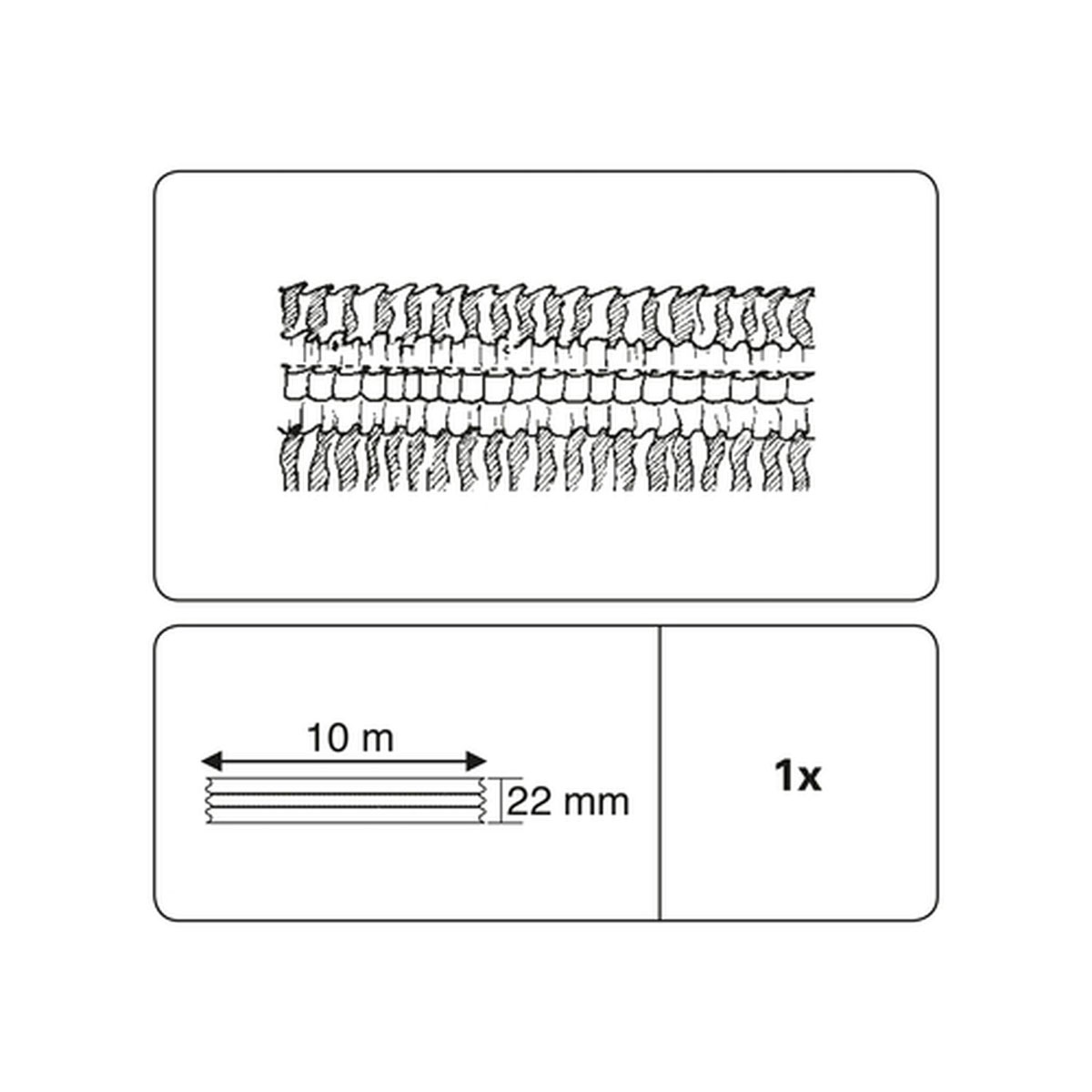 Gardinia Universal-Gardinenband 10 m weiß Bild 2