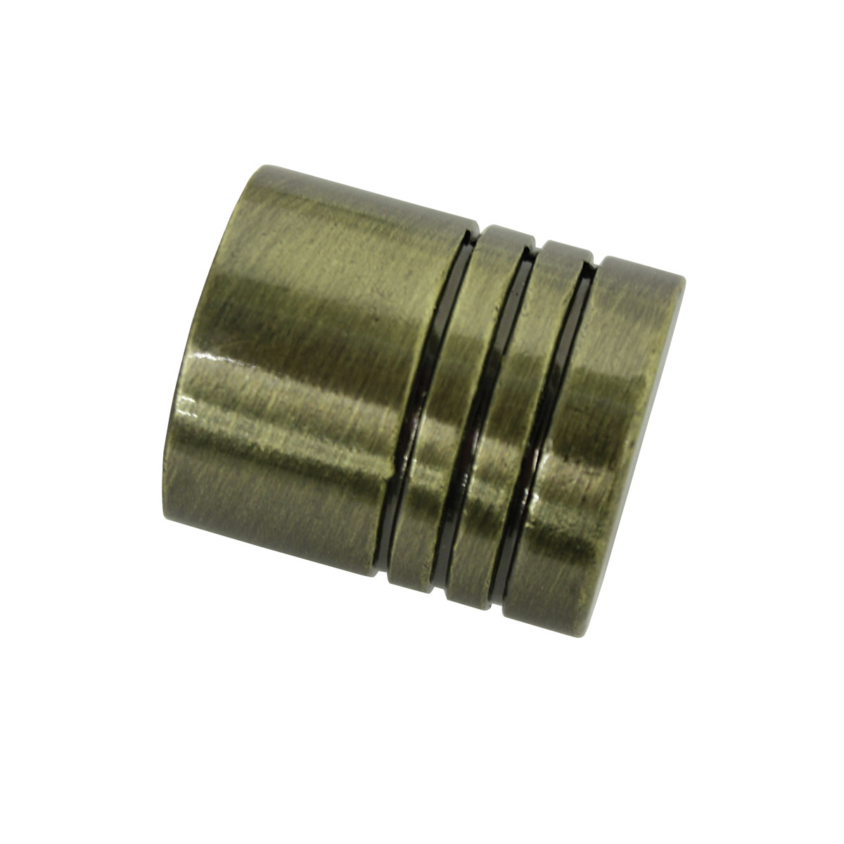 Gardinia Endstück Zylinder für Memphis Durchmesser 16 mm messing-antik