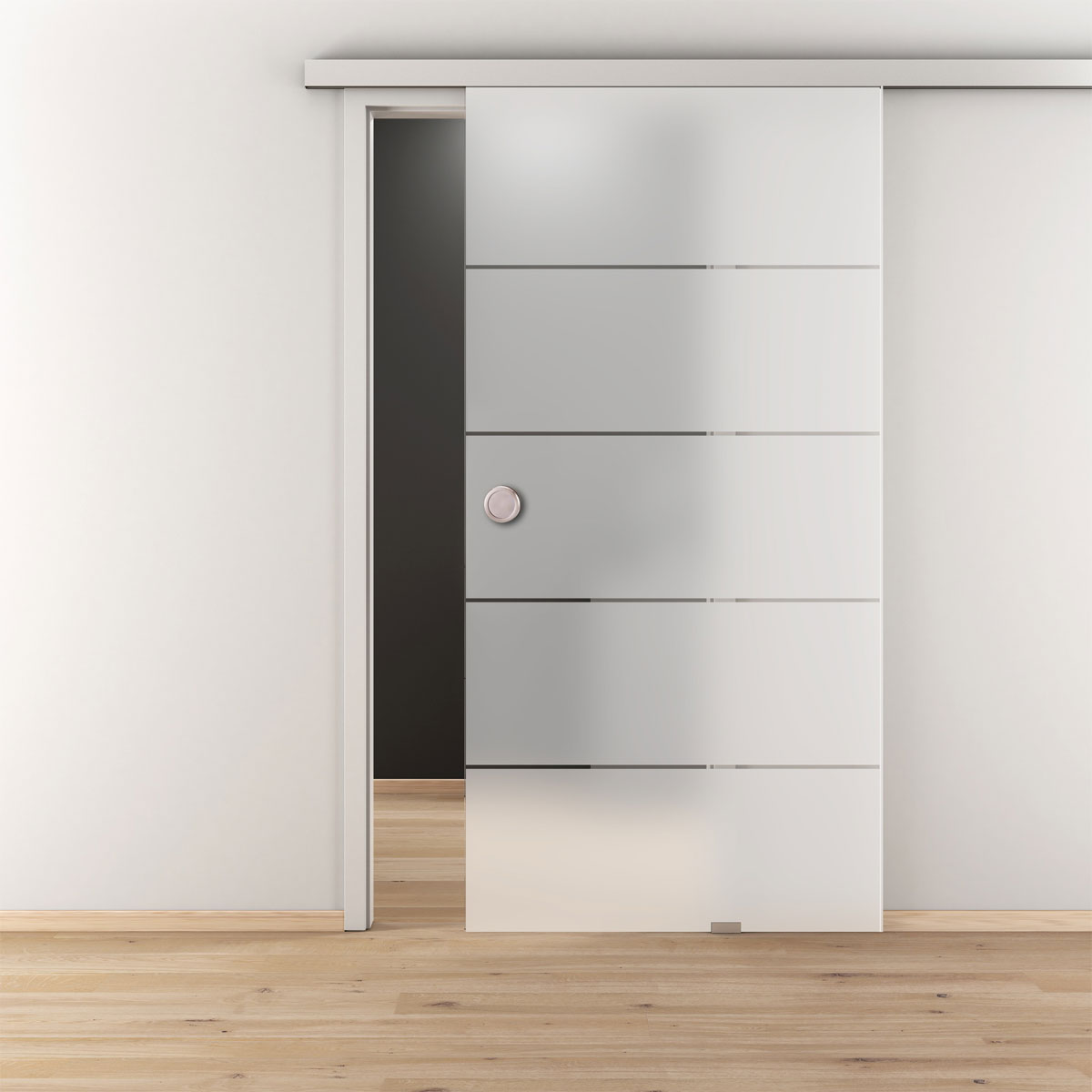 Novadoors Glasschiebetür NOVA 503 ESG mattiert 93,5 x 20,58 x 8 cm