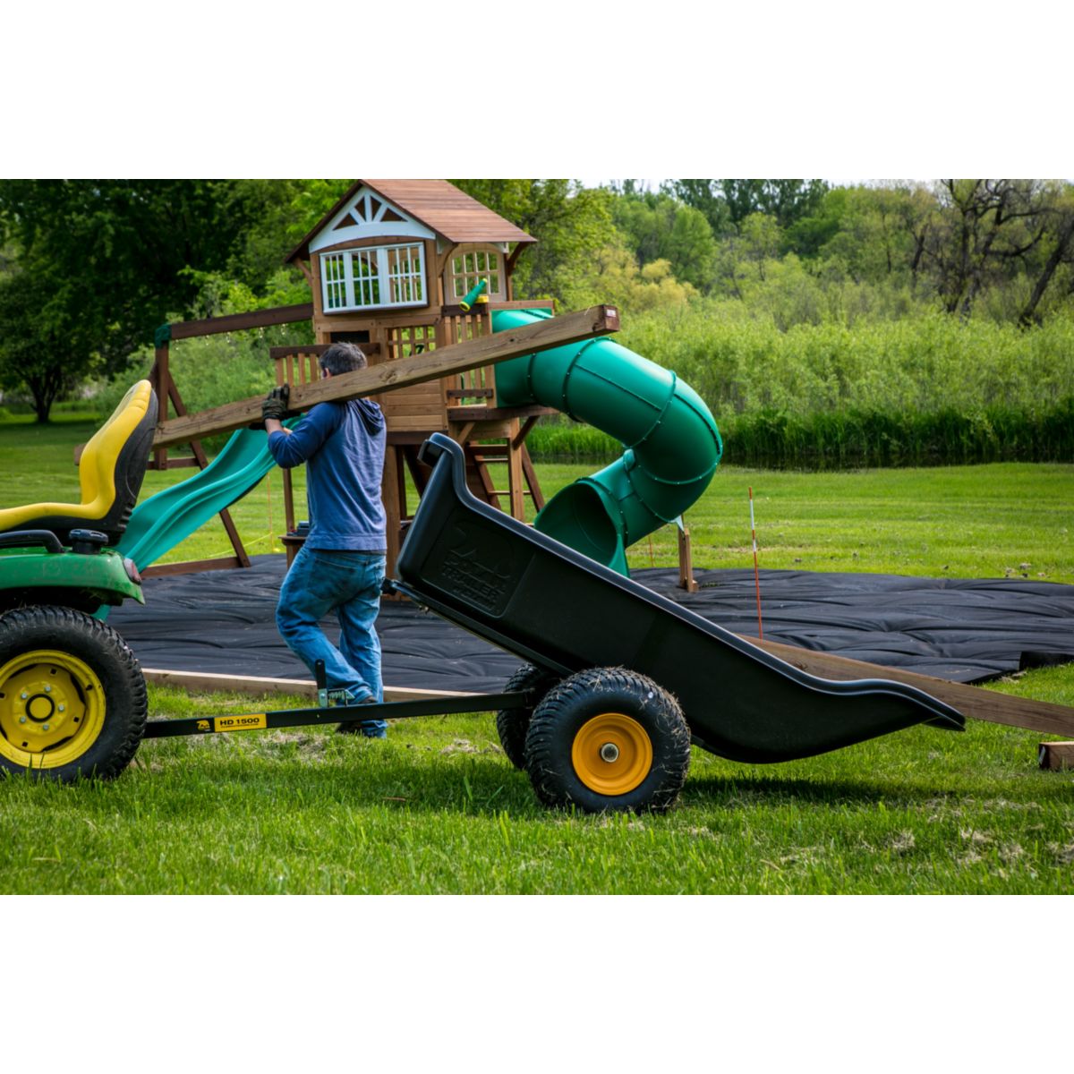 Polar Schubkarre Anhänger 623L 249x137x79cm Bild 4