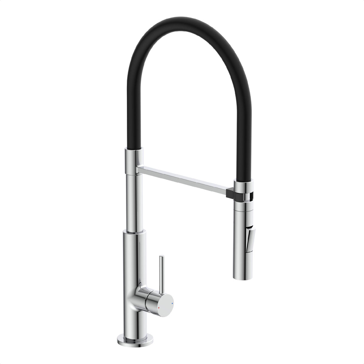 Schütte Küchenarmatur mit ausziehbarer Brause 79180 Stilo chrom schwarz