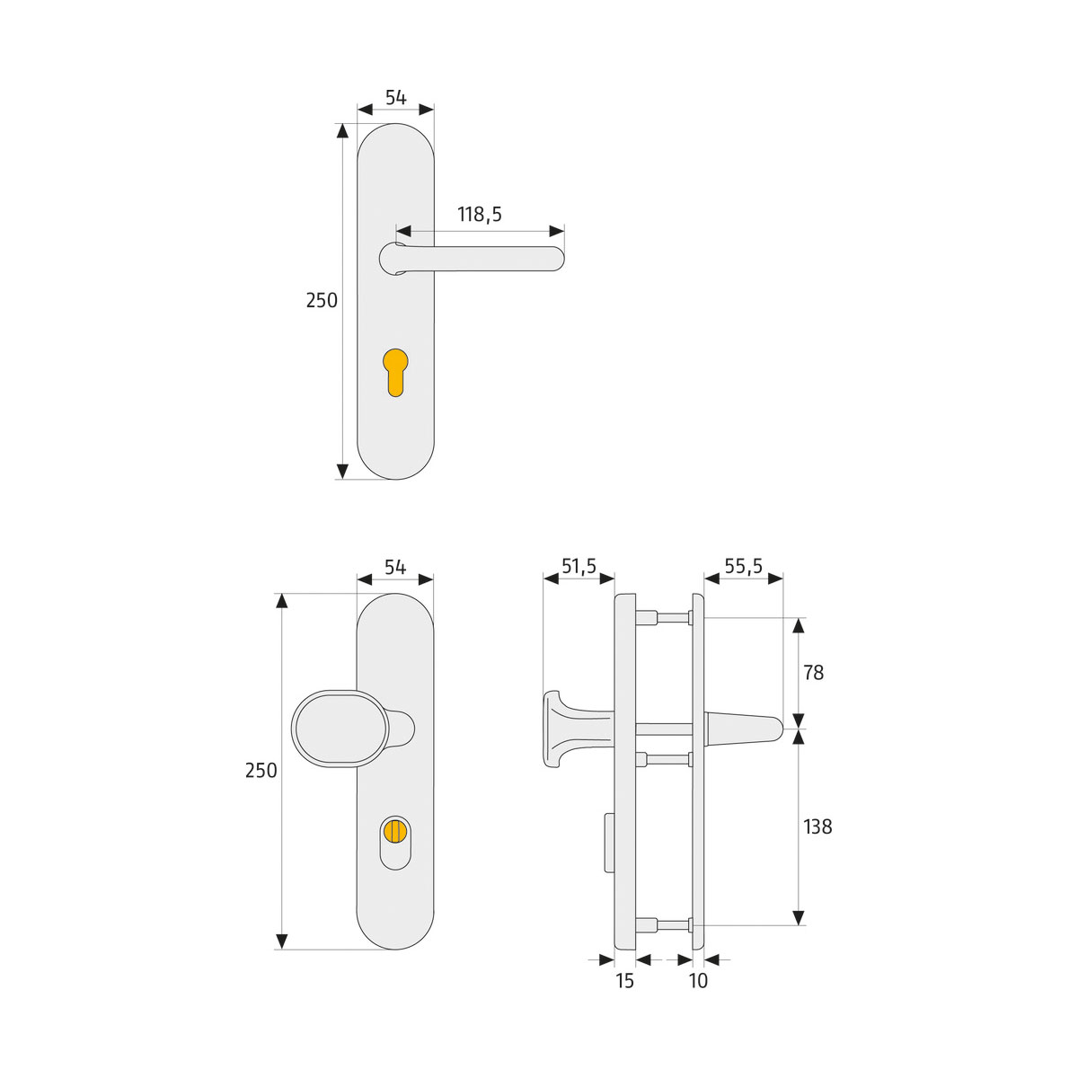 Abus Schutzbeschlag KLZ714 F2 Bild 2