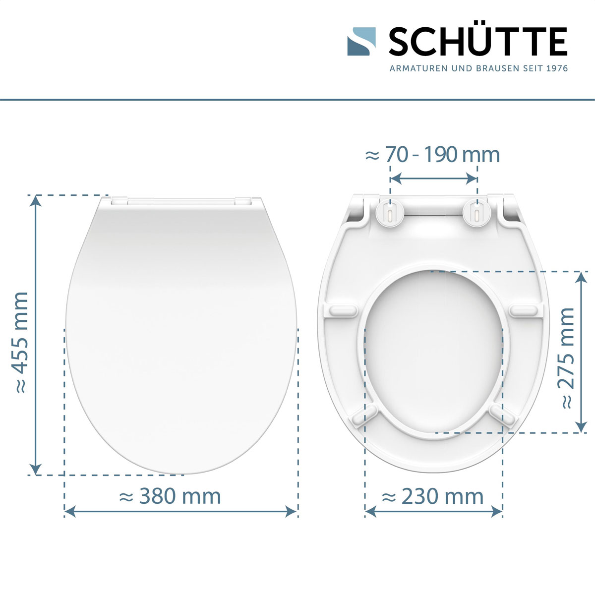 Schütte Duroplast WC-Sitz SLIM WHITE mit Absenkautomatik und Schnellverschluss Bild 10
