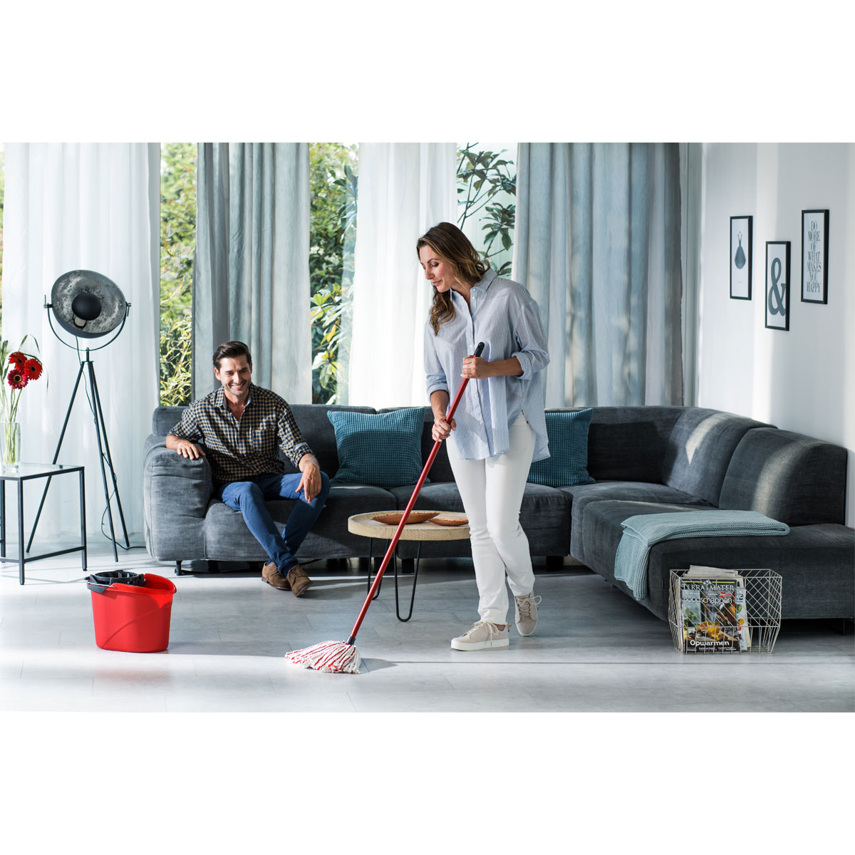 Vileda Wischmop Supermocio Mikrofaser und Power System Bild 5