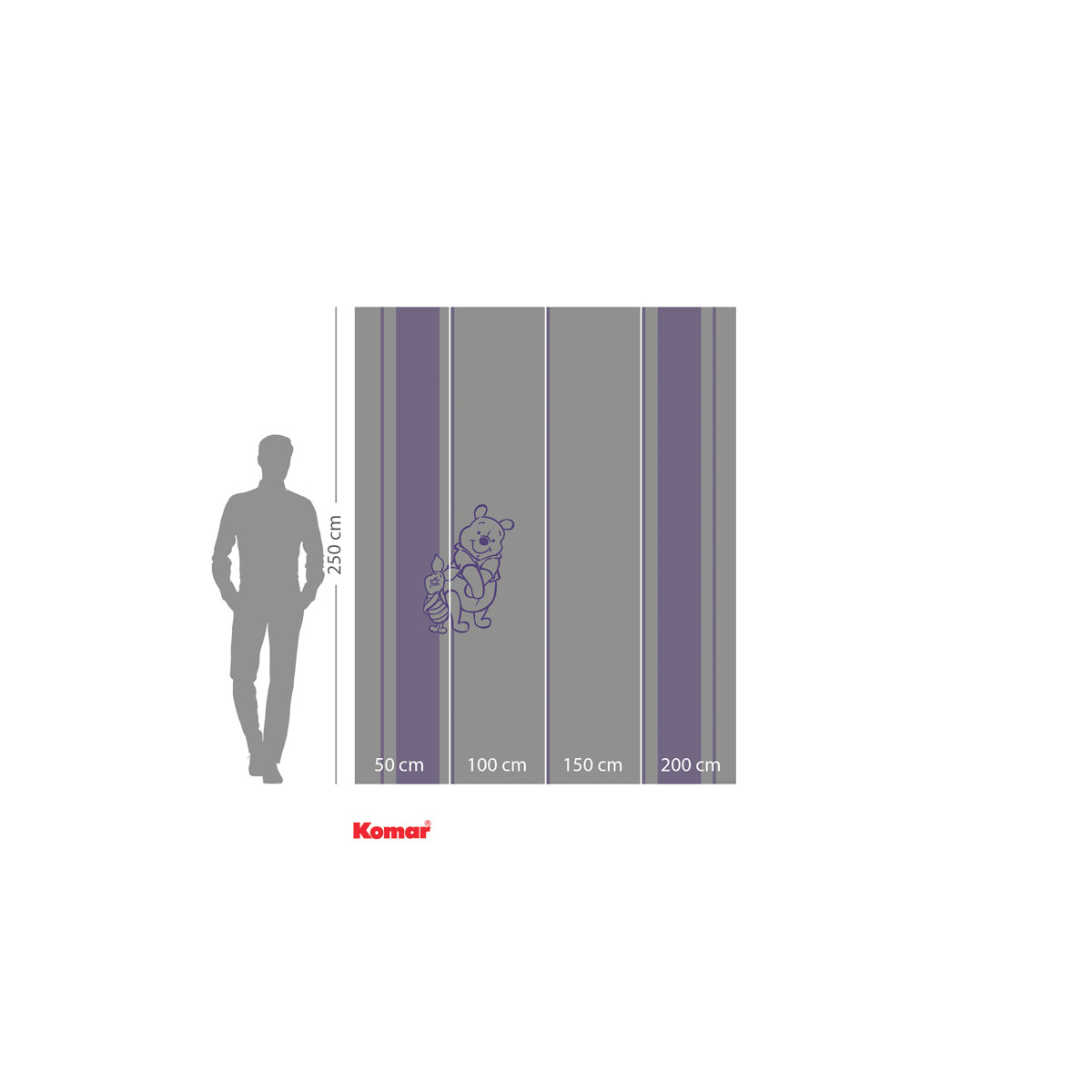 Komar  Vlies Fototapete Winnie the Pooh Gentle 200x250 cm Bild 3