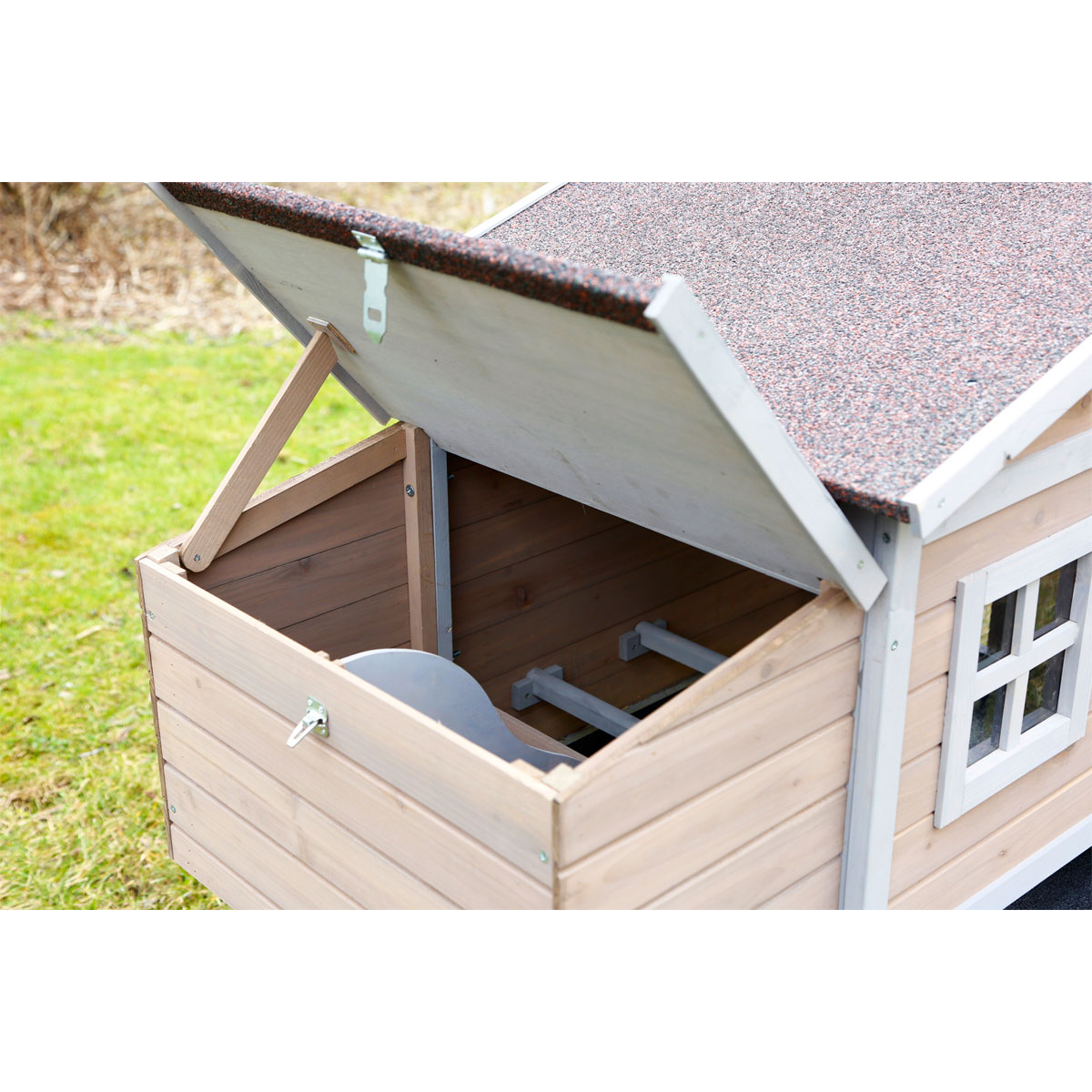 Hühnerstall Bonny 181 x 118 x 65 cm beige-weiß Bild 3