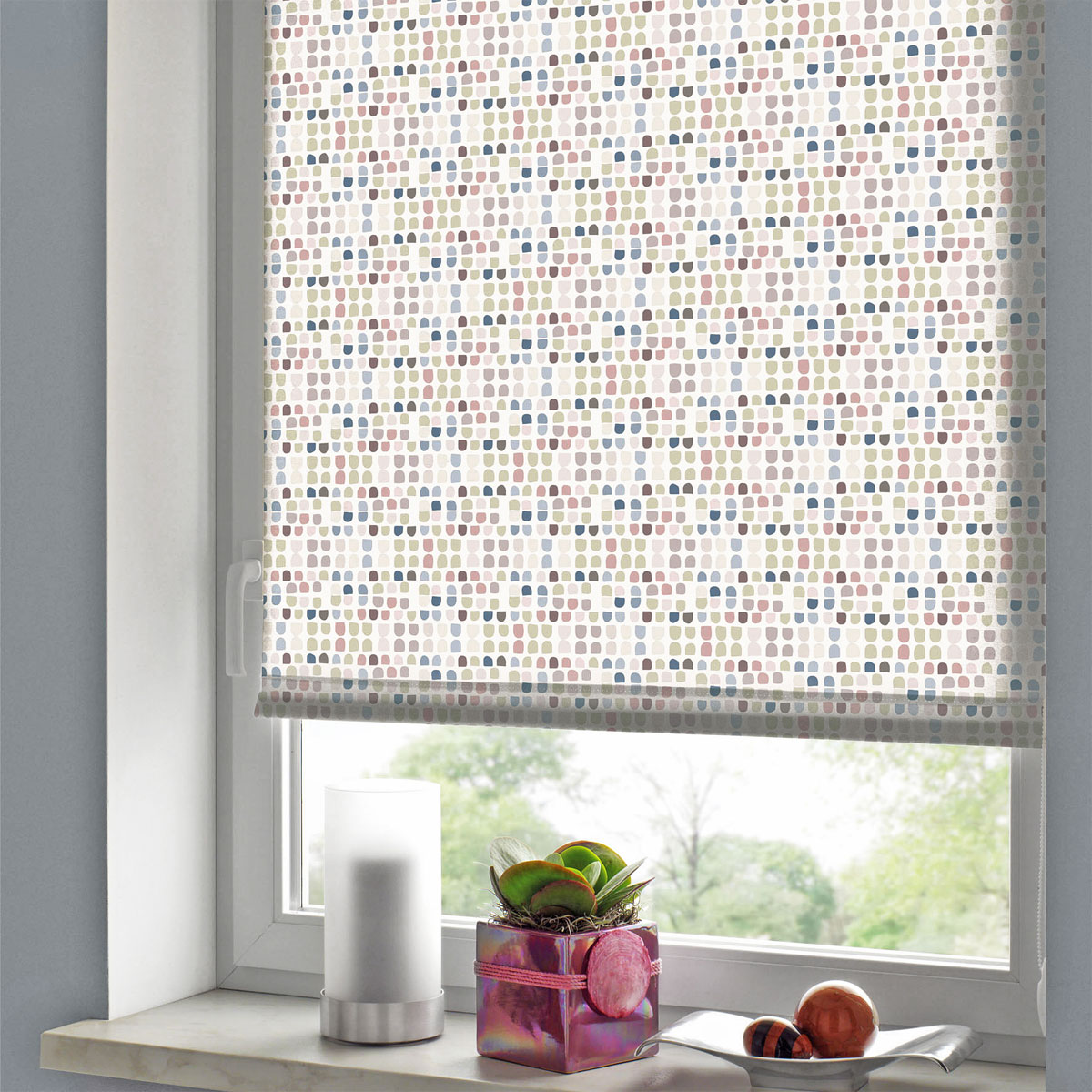 Gardinia Motiv-Rollo Japandi Mosaik 45 x 150 cm Bild 2