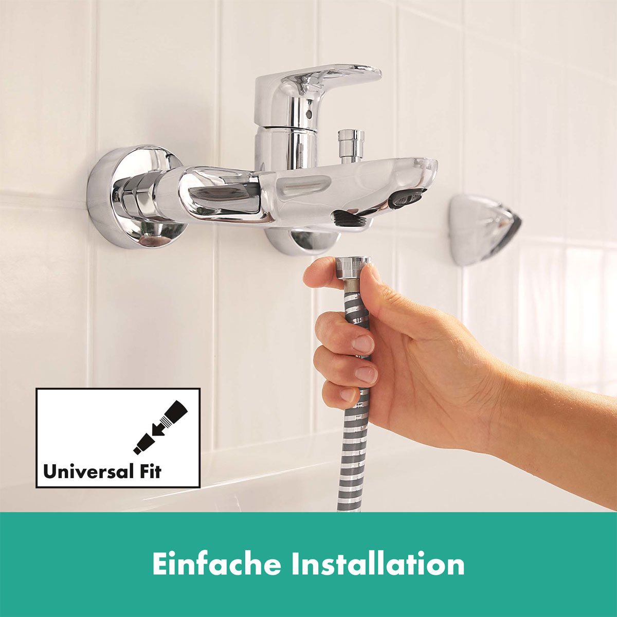 Hansgrohe Einhebel-Wannenmischer Rebris S Aufputz chrom Bild 2
