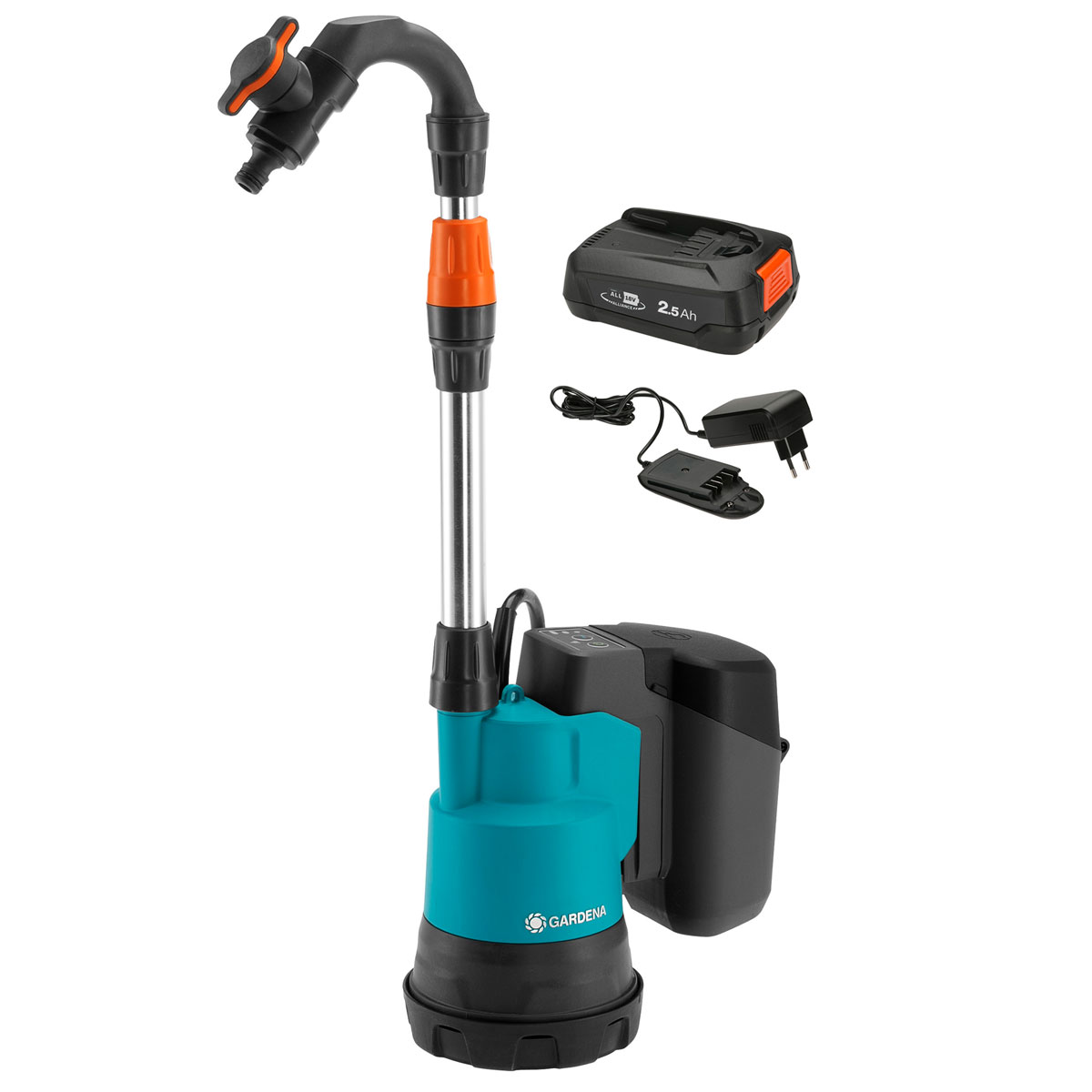 Gardena  Akku-Regenfasspumpe-Set 2000/2 18 P4A 4-teilig Bild 1
