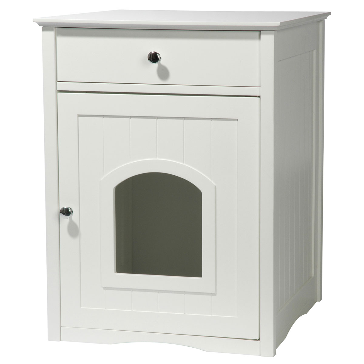 dobar Katzenschrank Mohrle 52 x 48 x 63 cm weiß