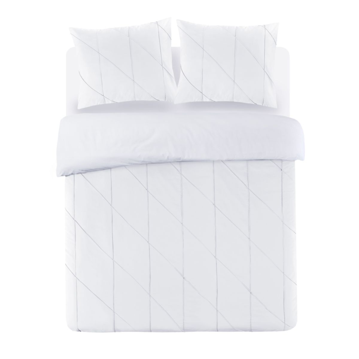 Bettwäsche Lamia 125 Weiß 135cm x 200cm / 80cm x 80cm