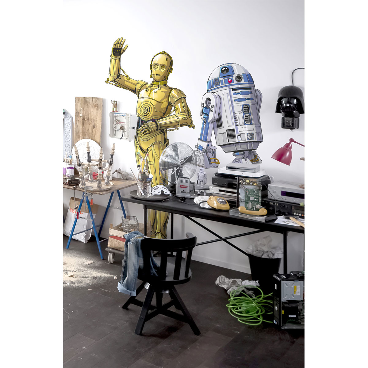 Komar  Selbstklebende Vlies Wandtattoo Star Wars XXL C-3PO 127x200 cm